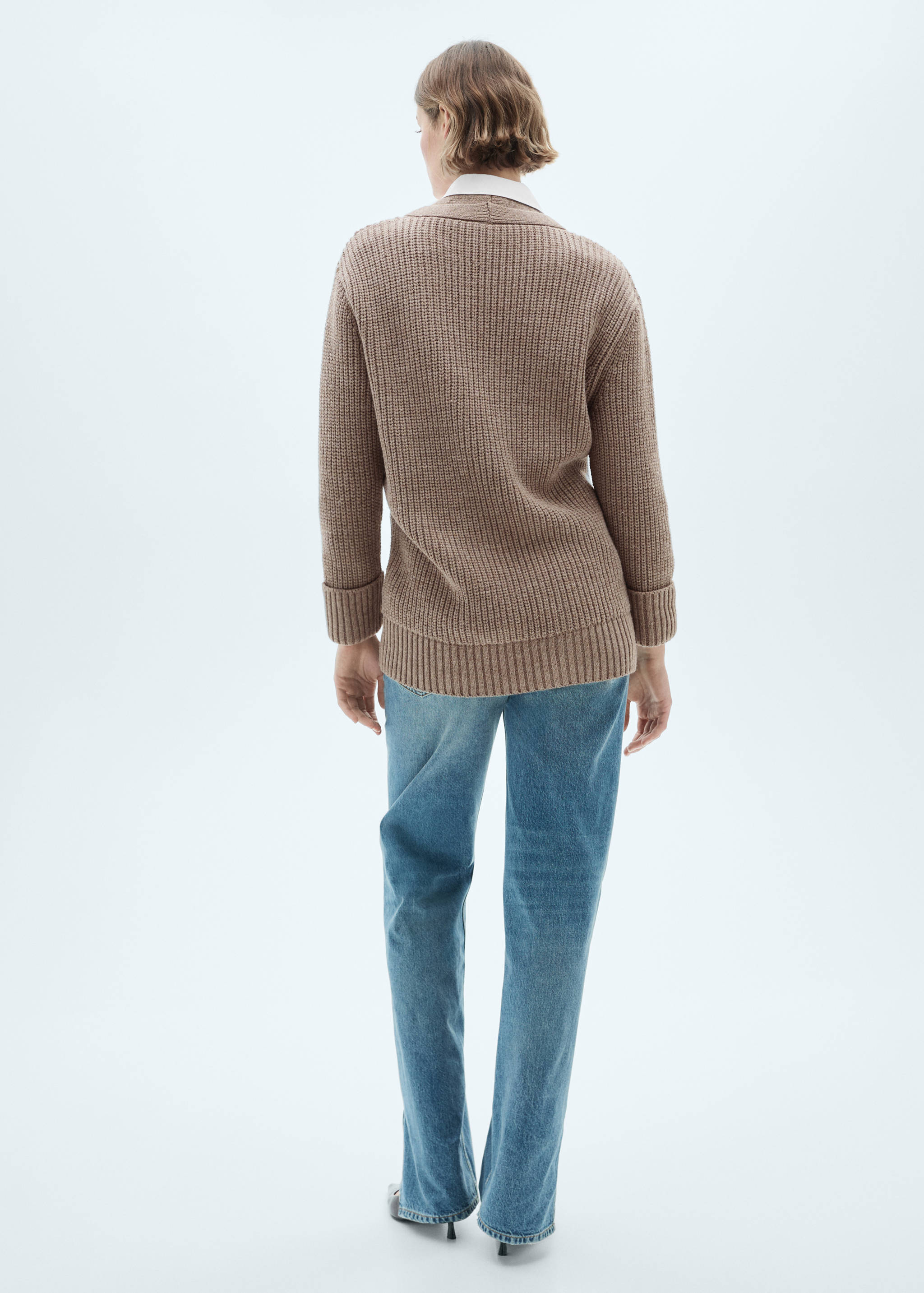 Oversized cardigan with buttons - Reverse of the article