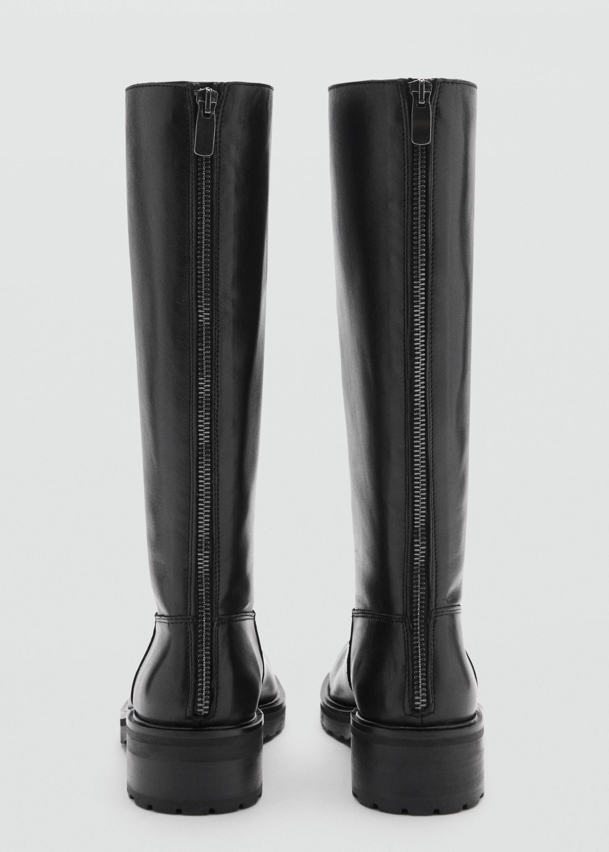 High leather boots with zip - Details of the article 1