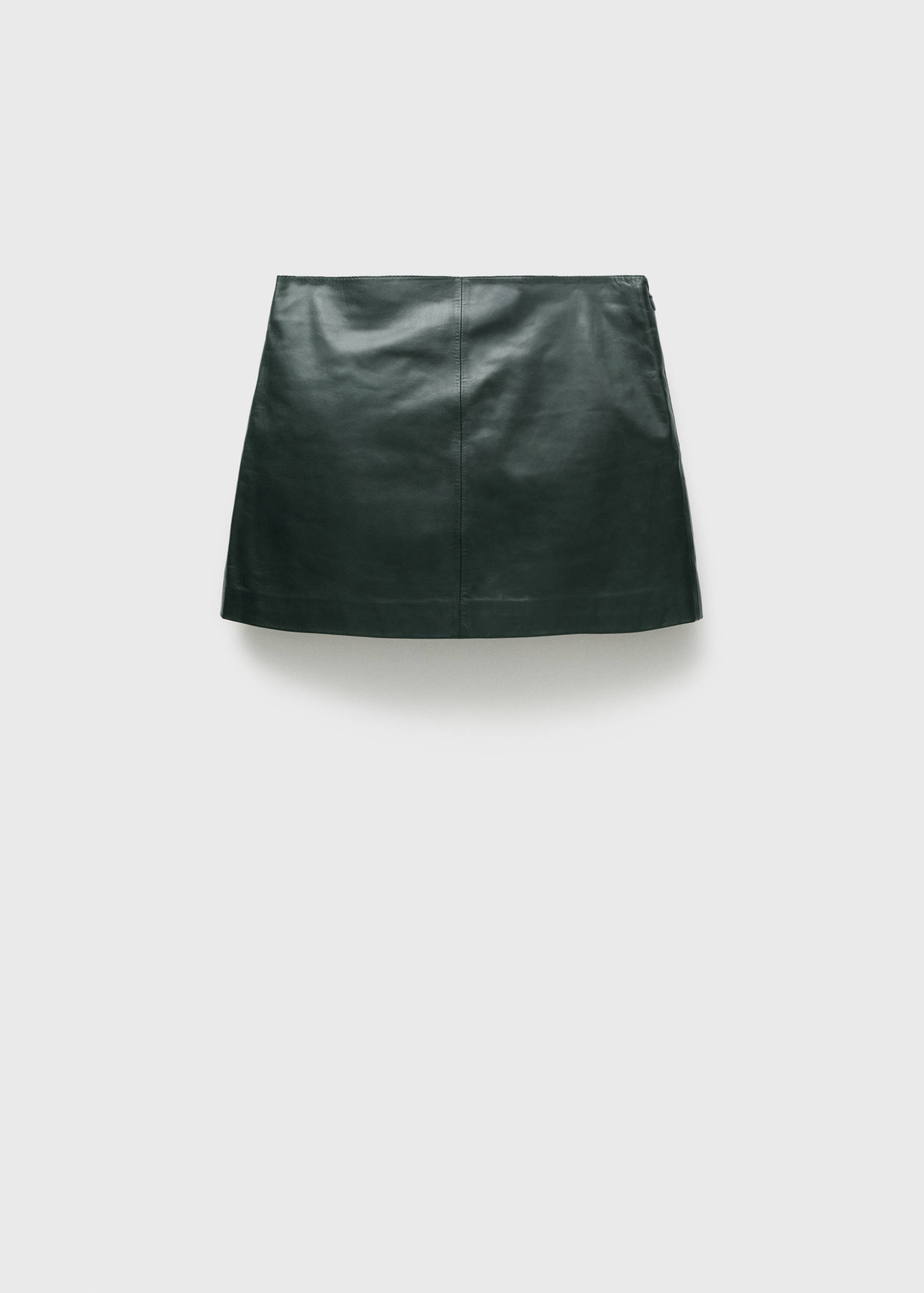 Straight-fit leather mini-skirt - Article without model