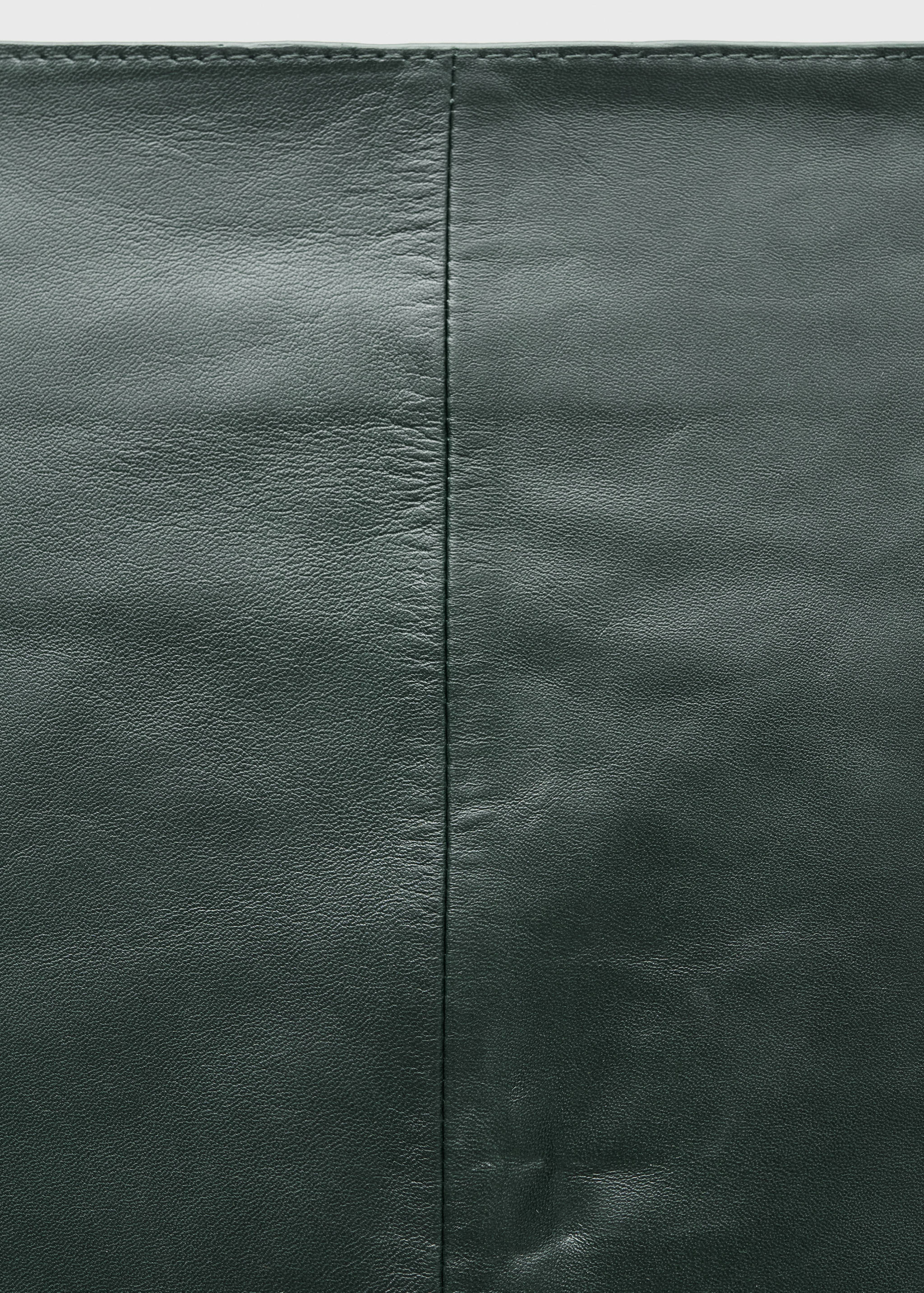 Straight-fit leather mini-skirt - Details of the article 8