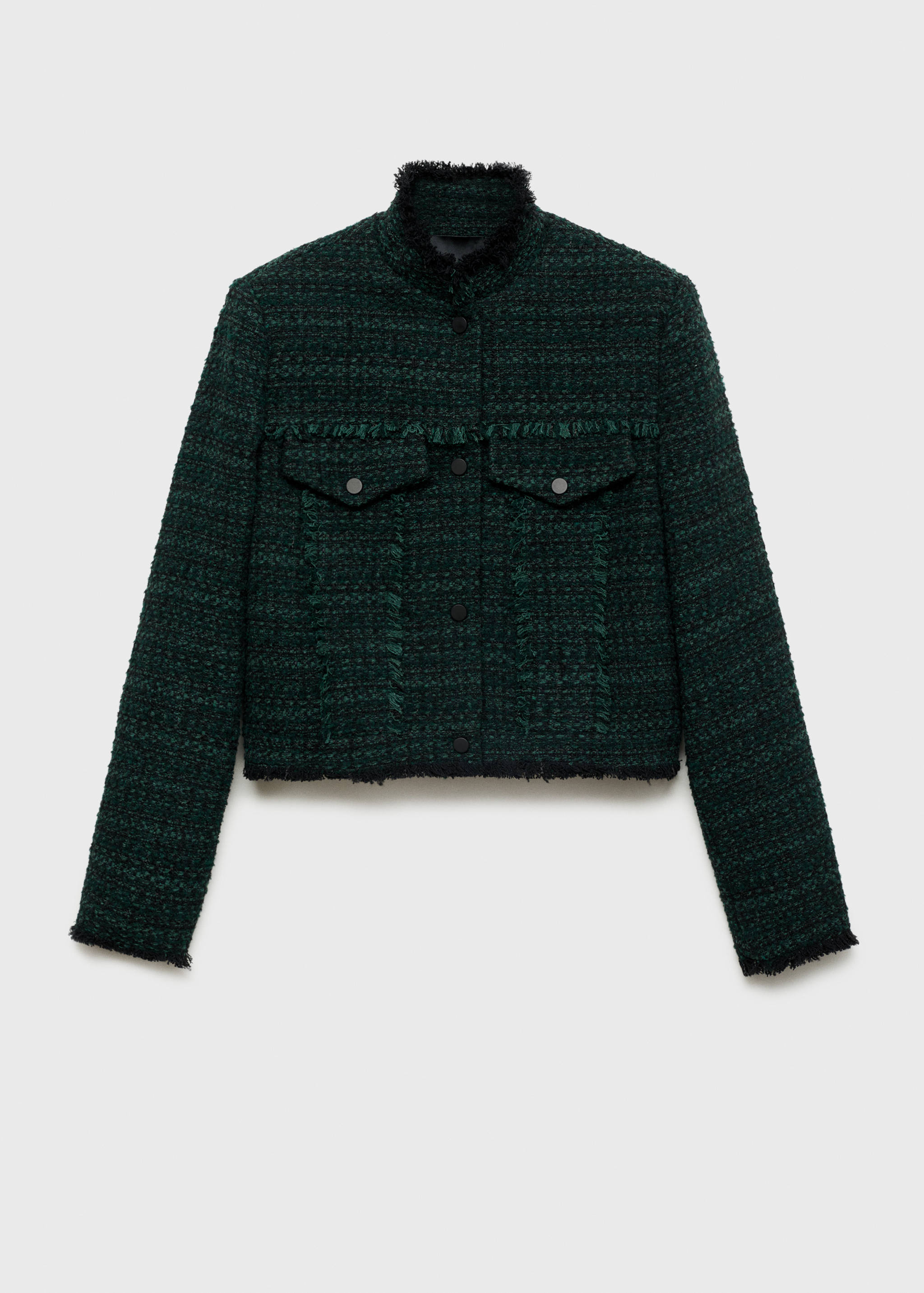 High-collar tweed jacket - Article without model