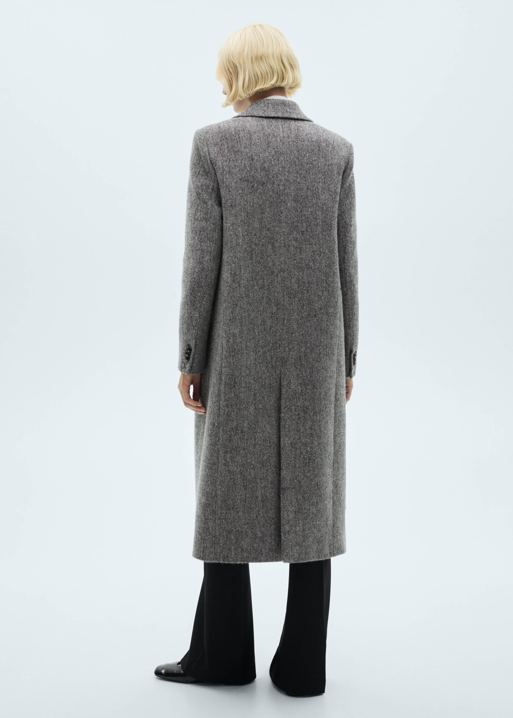 Flecked wool-blend coat - Reverse of the article