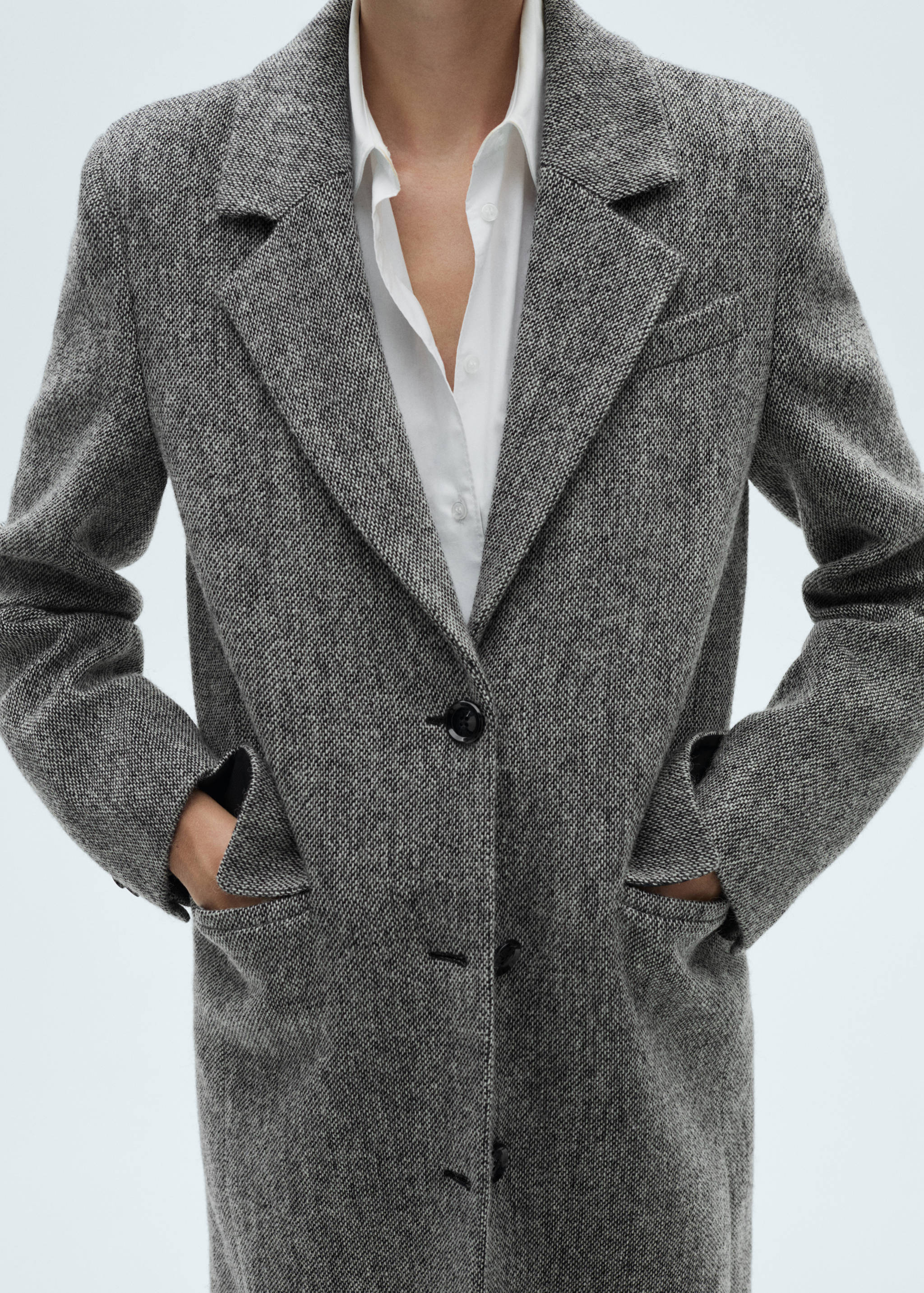 Flecked wool-blend coat - Details of the article 6