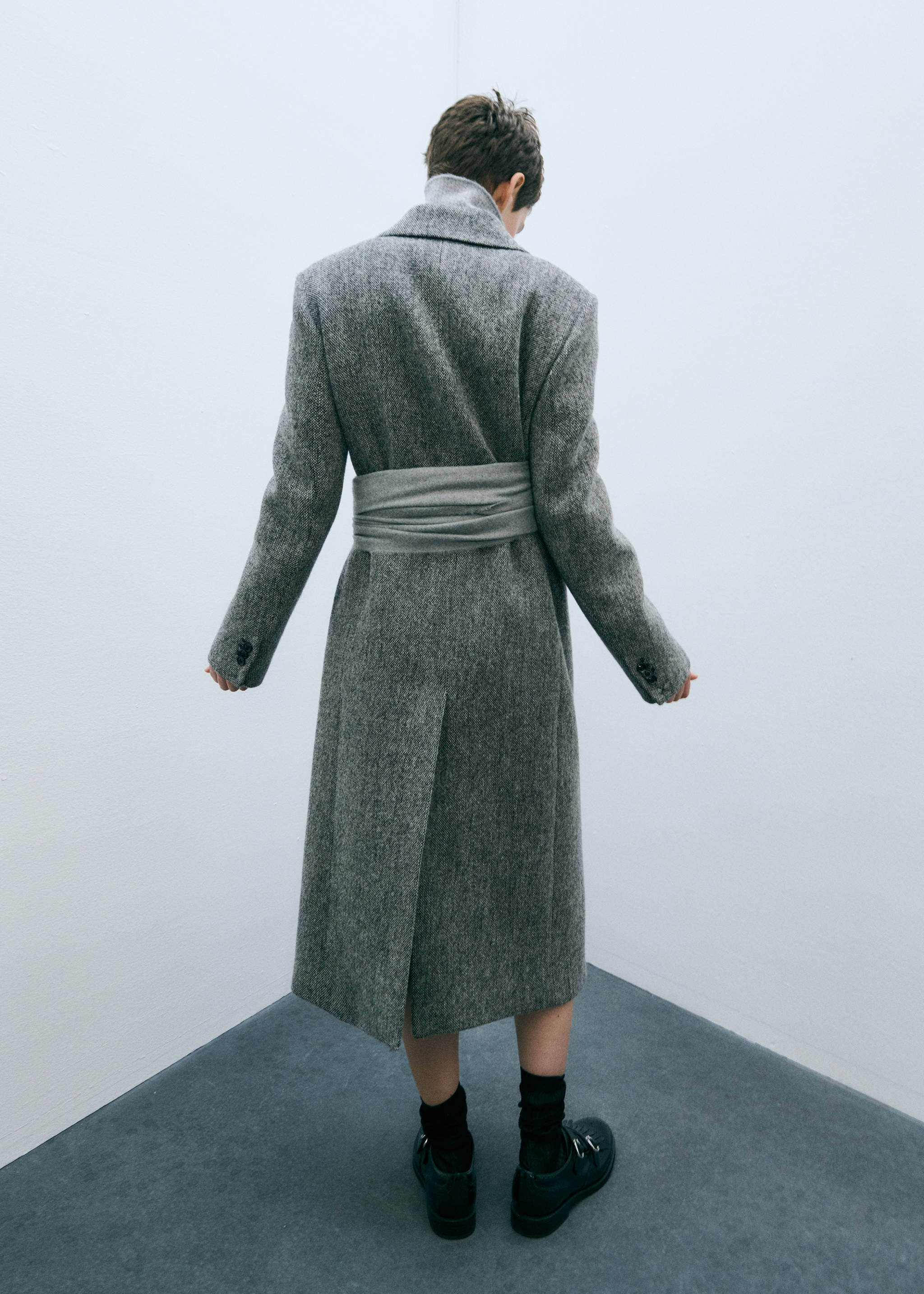 Flecked wool-blend coat - Details of the article 2