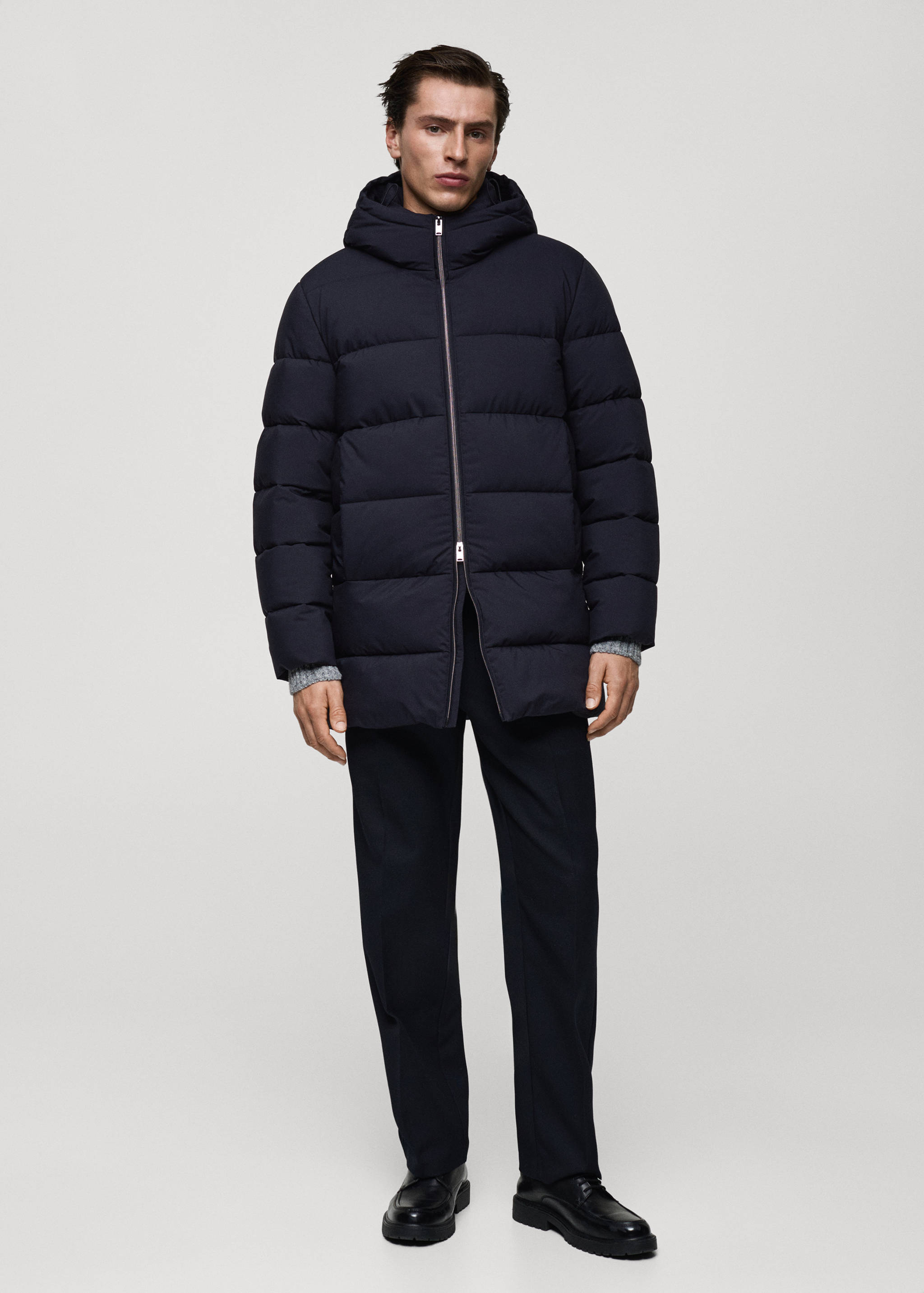 Water-repellent quilted coat - General plane