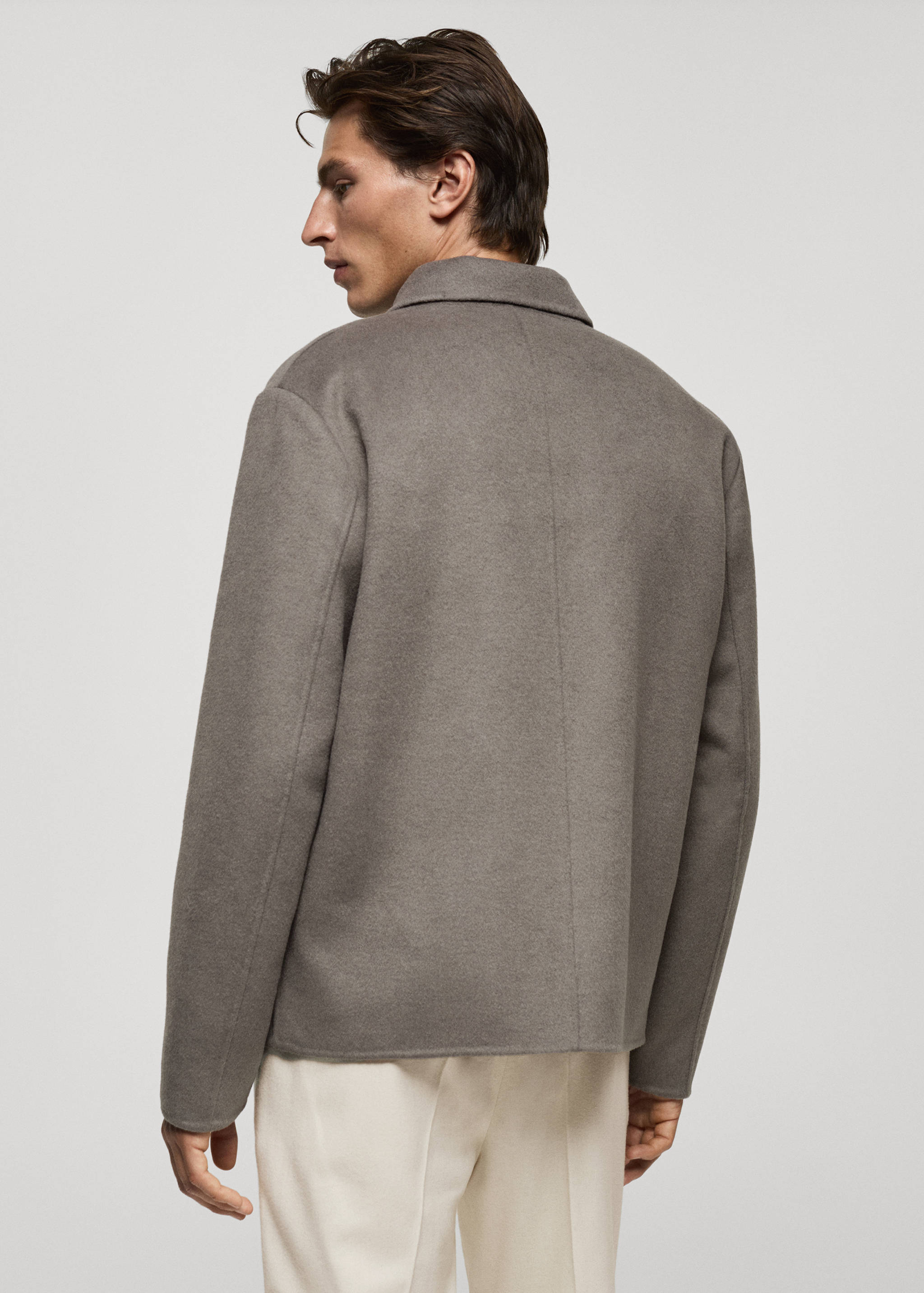 Surchemise laine faite main poches - Verso de l’article