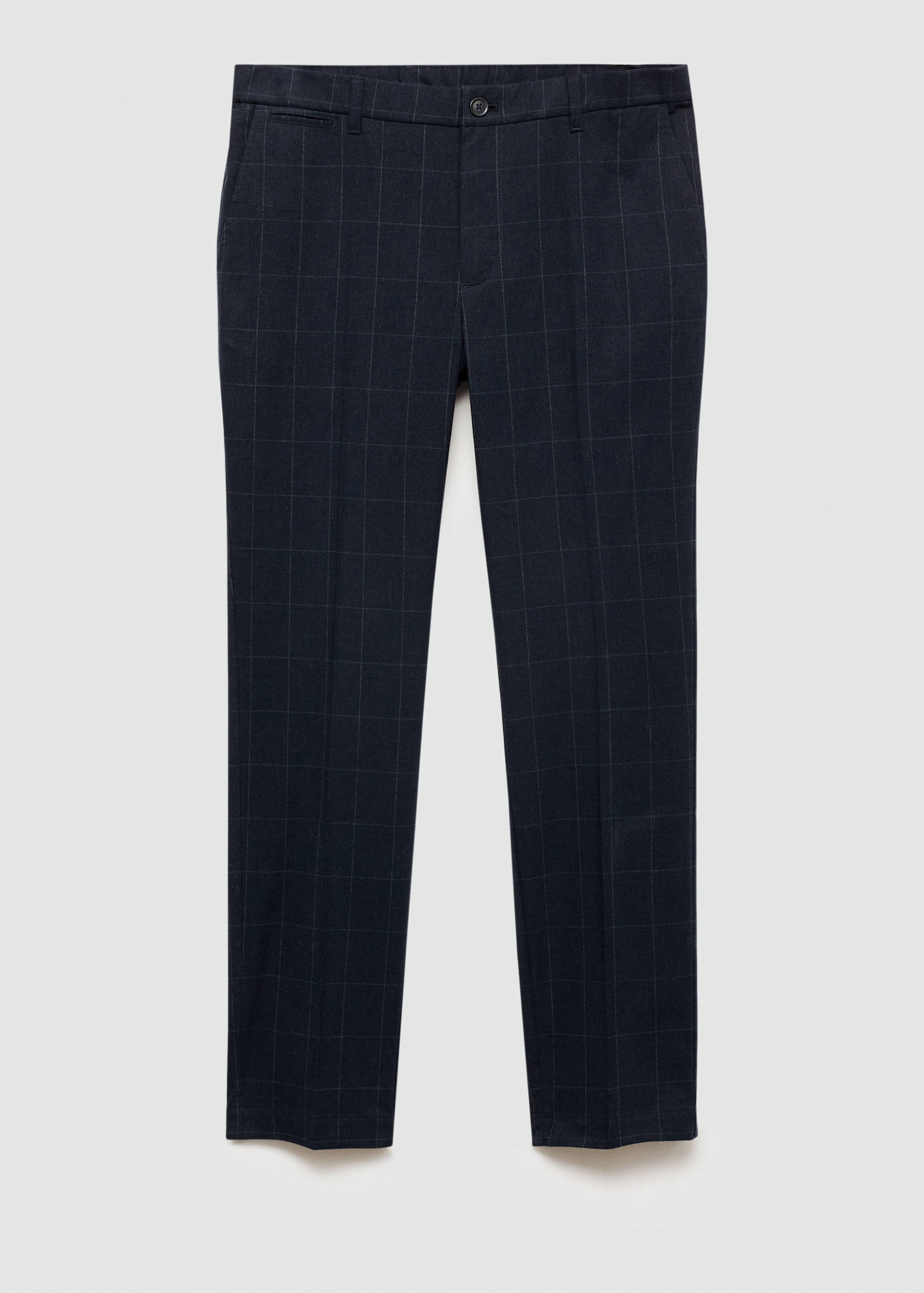 Slim fit checked cotton trousers - Article without model