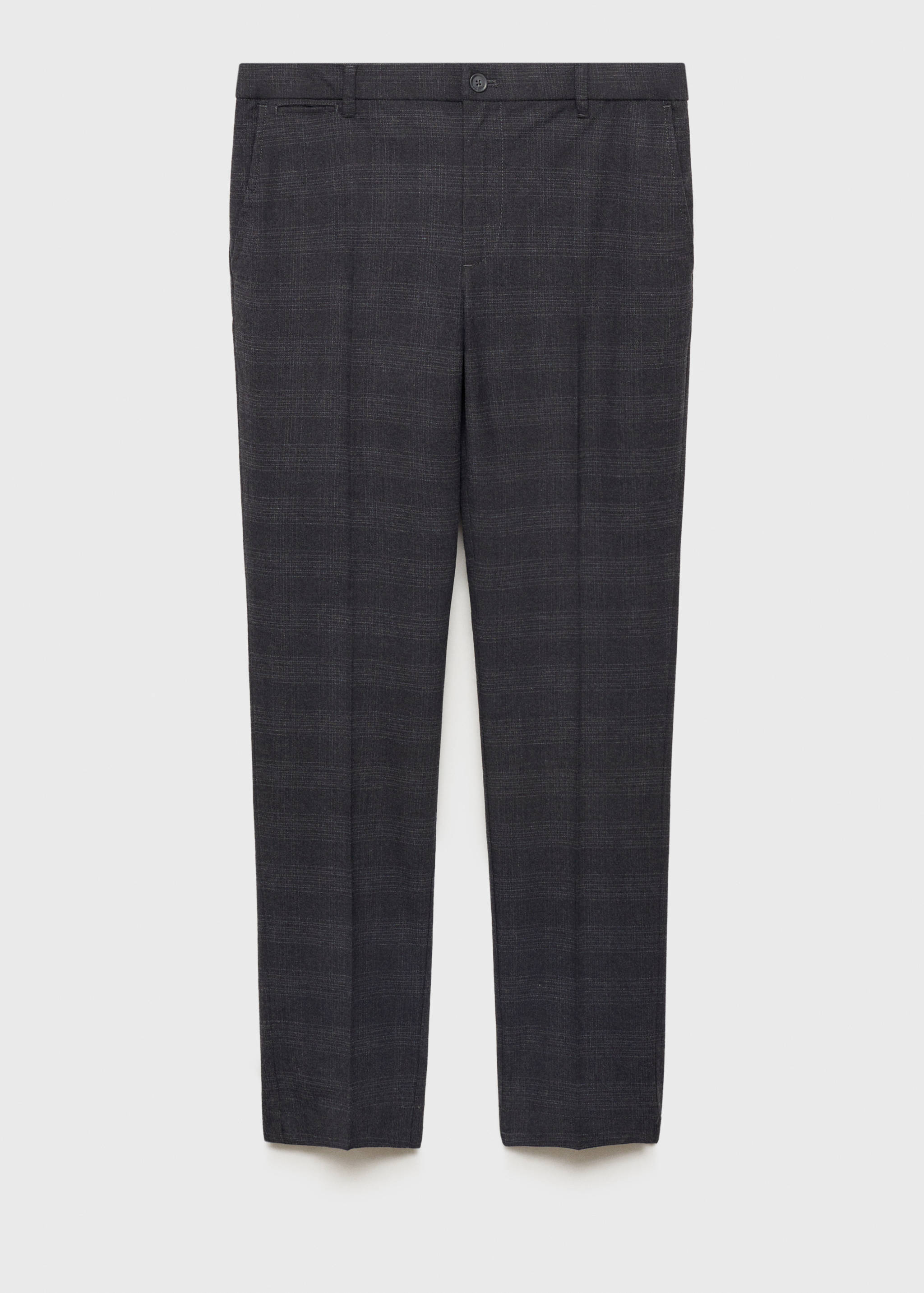 Cotton slim-fit check trousers - Article without model