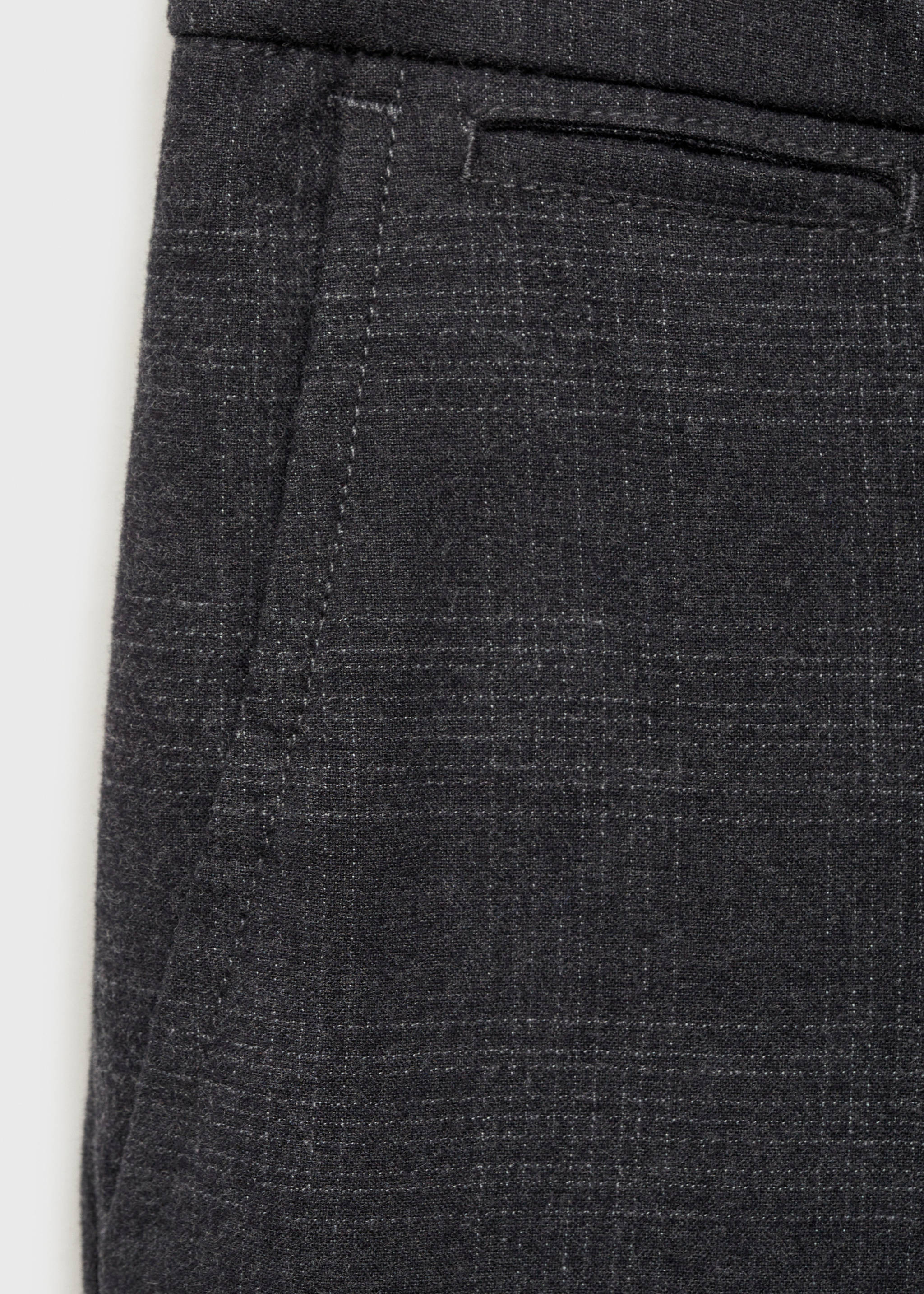 Cotton slim-fit check trousers - Details of the article 0