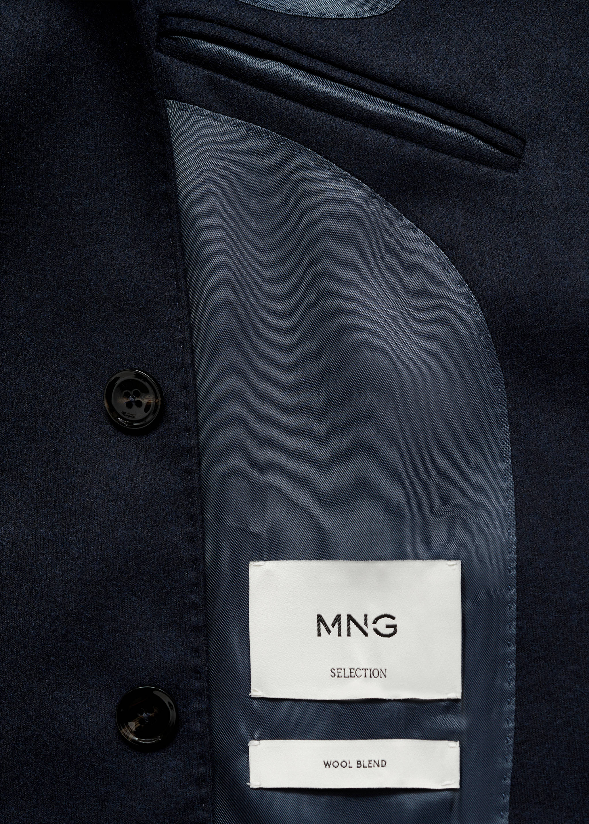 سترة مصممة من الصوف الخام - تفاصيل المنتج 0