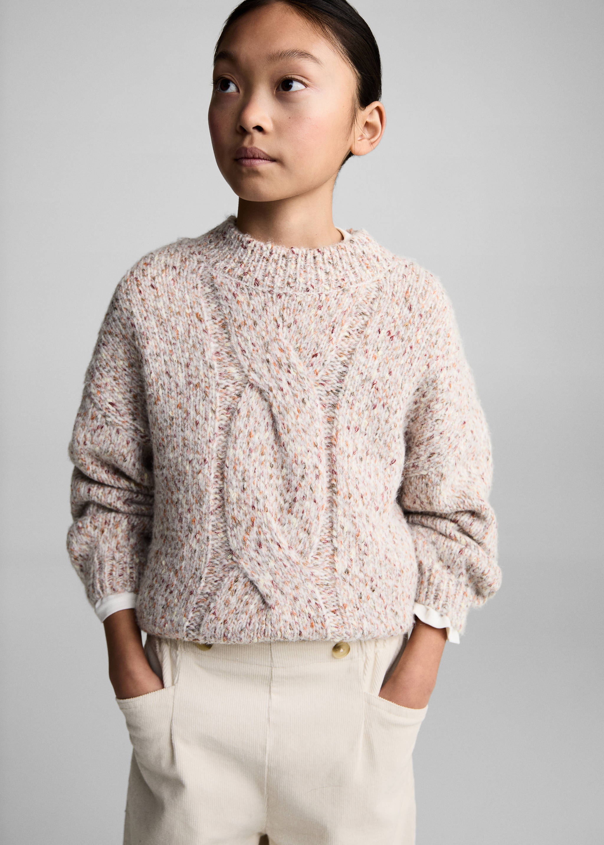 灯芯绒阔腿裤 - null