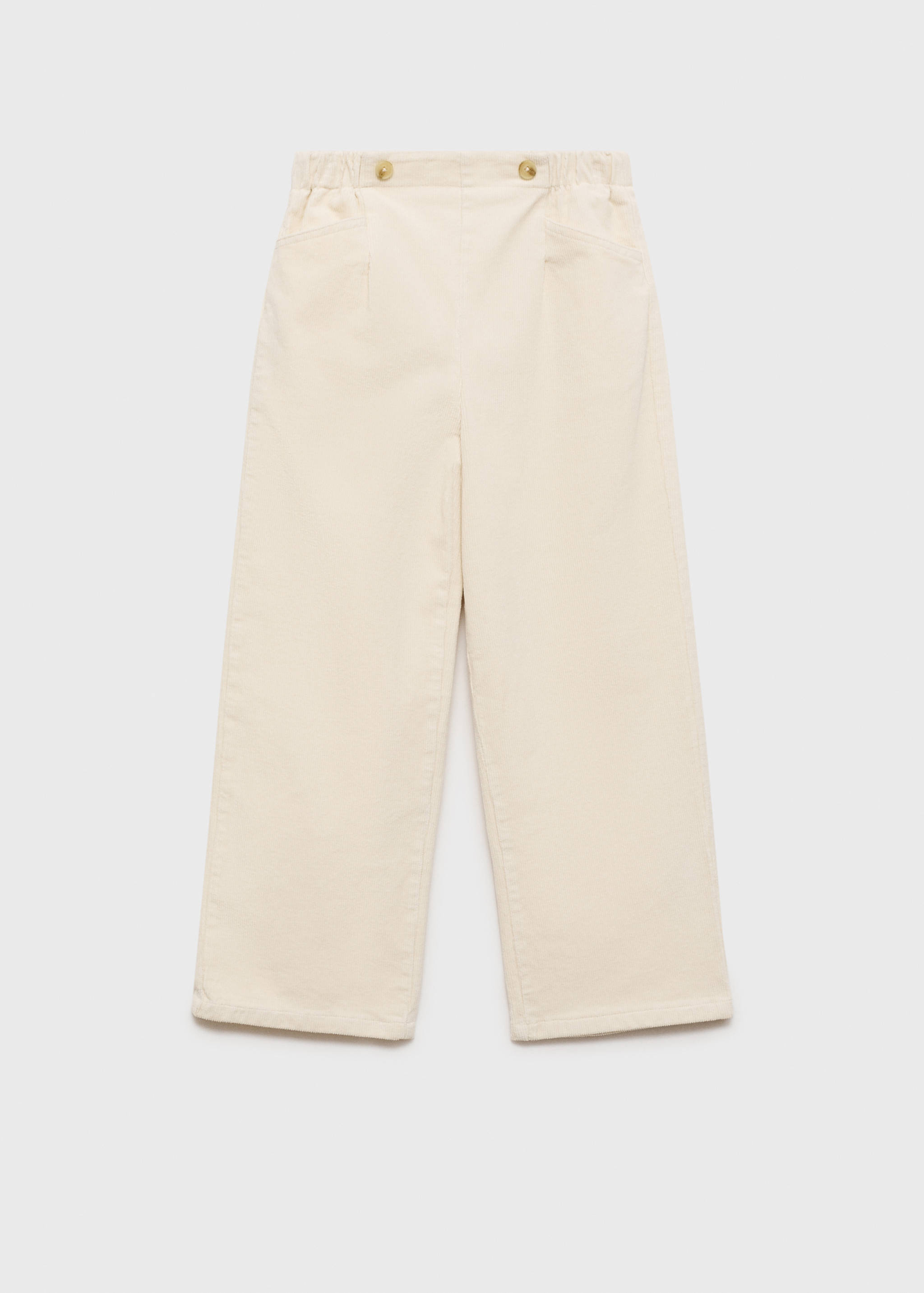 灯芯绒阔腿裤 - null