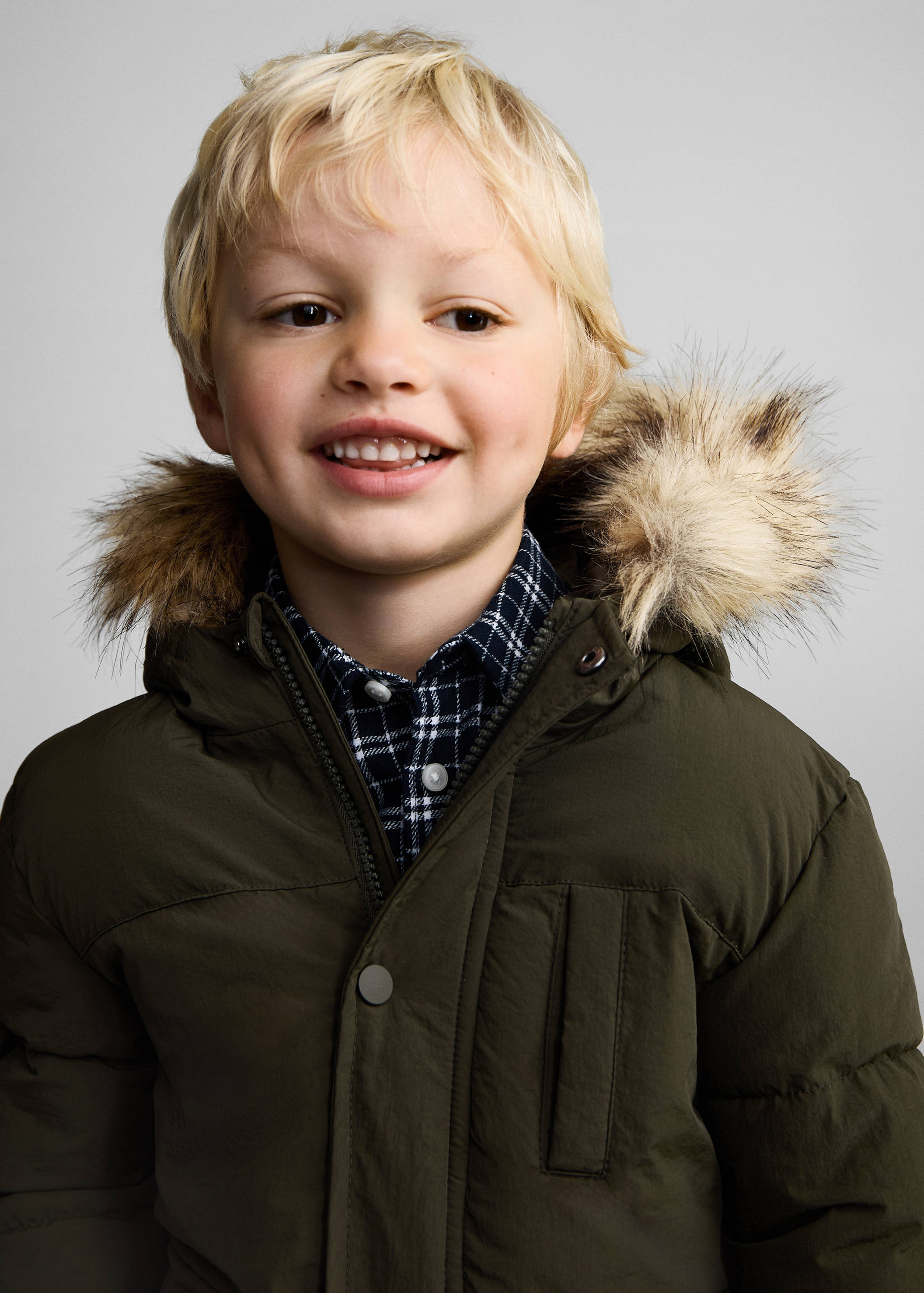 Fleece-lined quilted anorak - Details of the article 1