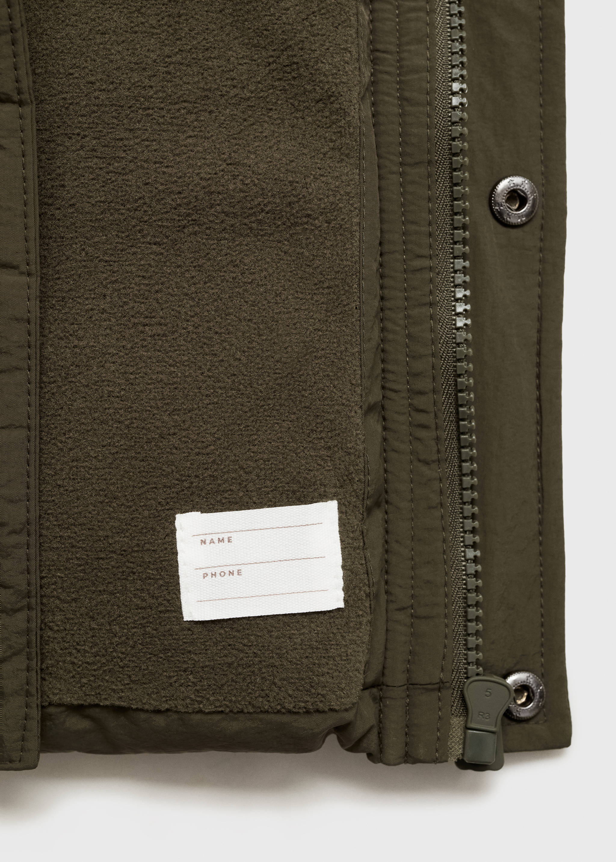 Fleece-lined quilted anorak - Details of the article 0