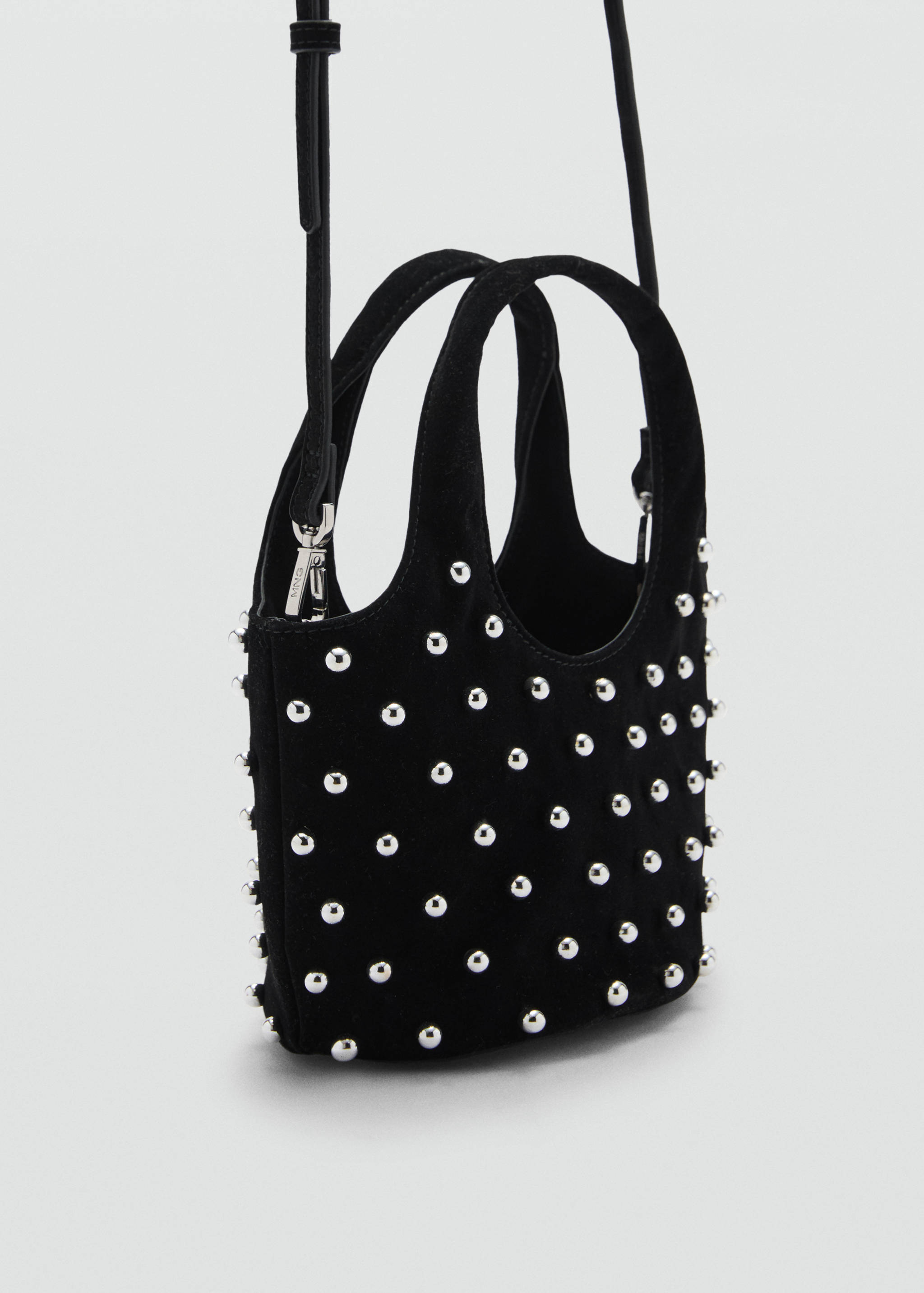 Handbag with decorative studs - Medium plane
