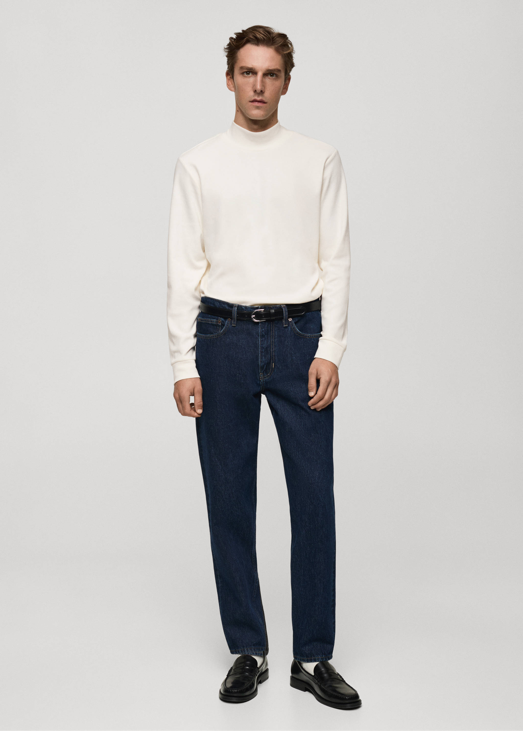 T-shirt coton col montant - Plan général