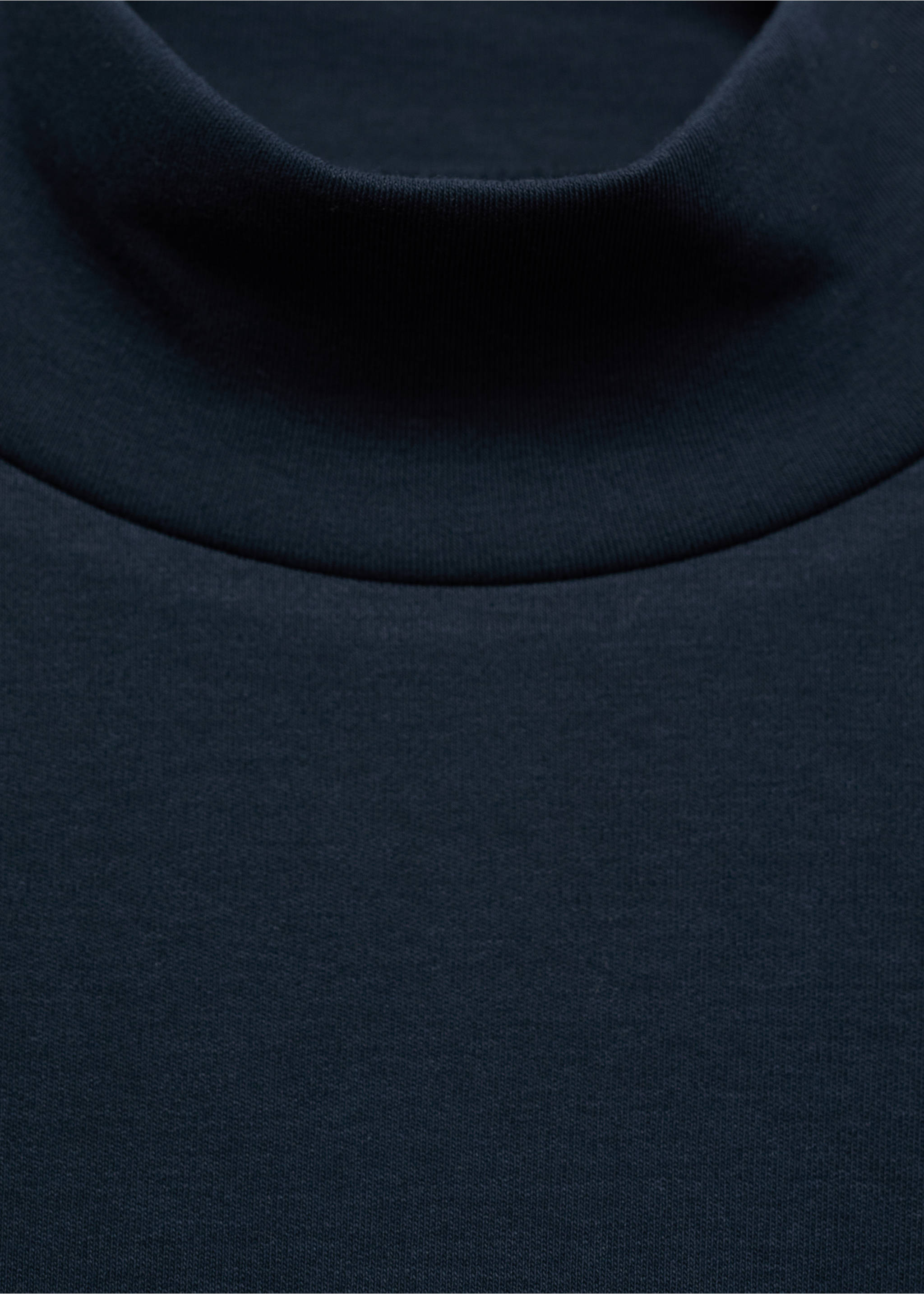 Camiseta algodón cuello perkins - Detalle del artículo 8, Azul marino oscuro. Ref: 77057932-00.