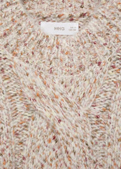 Braided knitted sweater — Pink 6