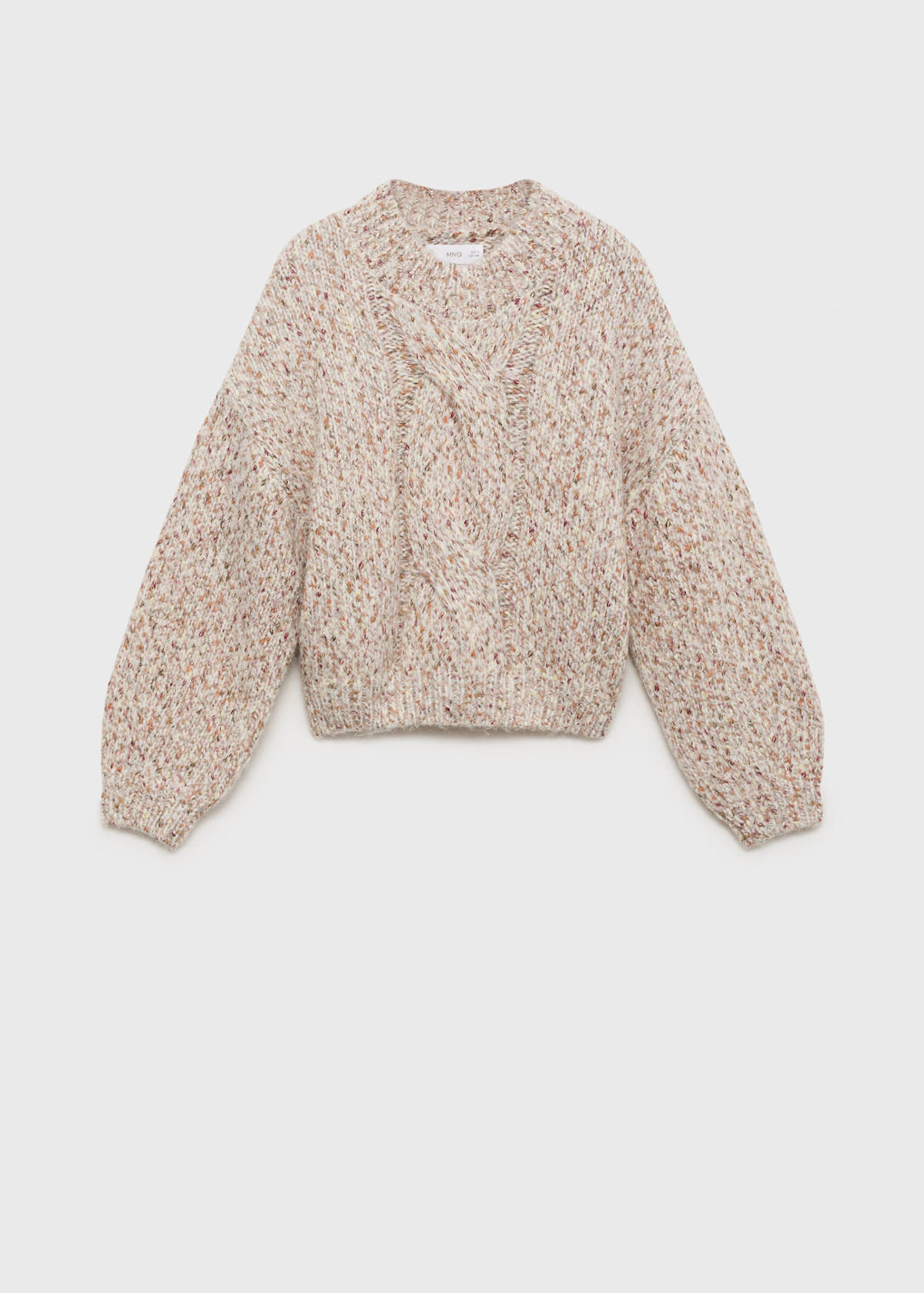 Braided knitted sweater — Pink