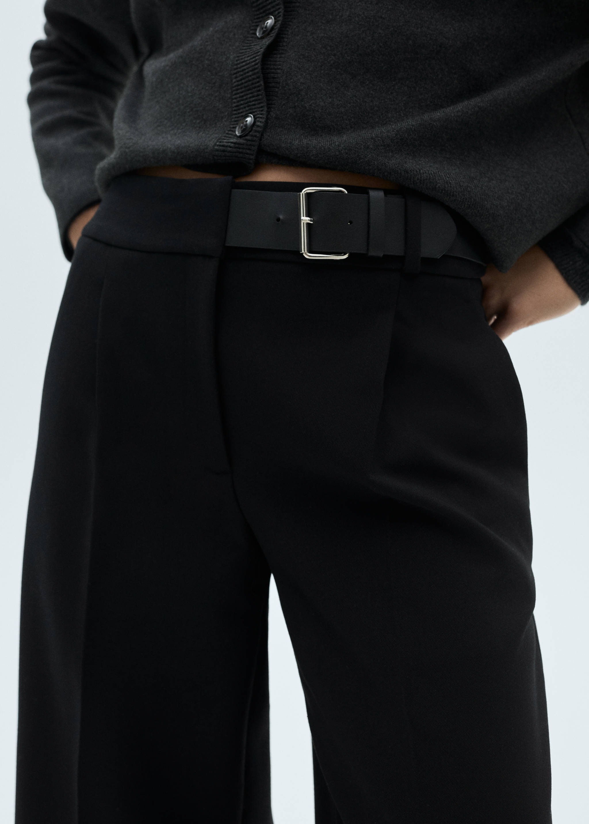 Belt straight-fit pants - Details of the article 6