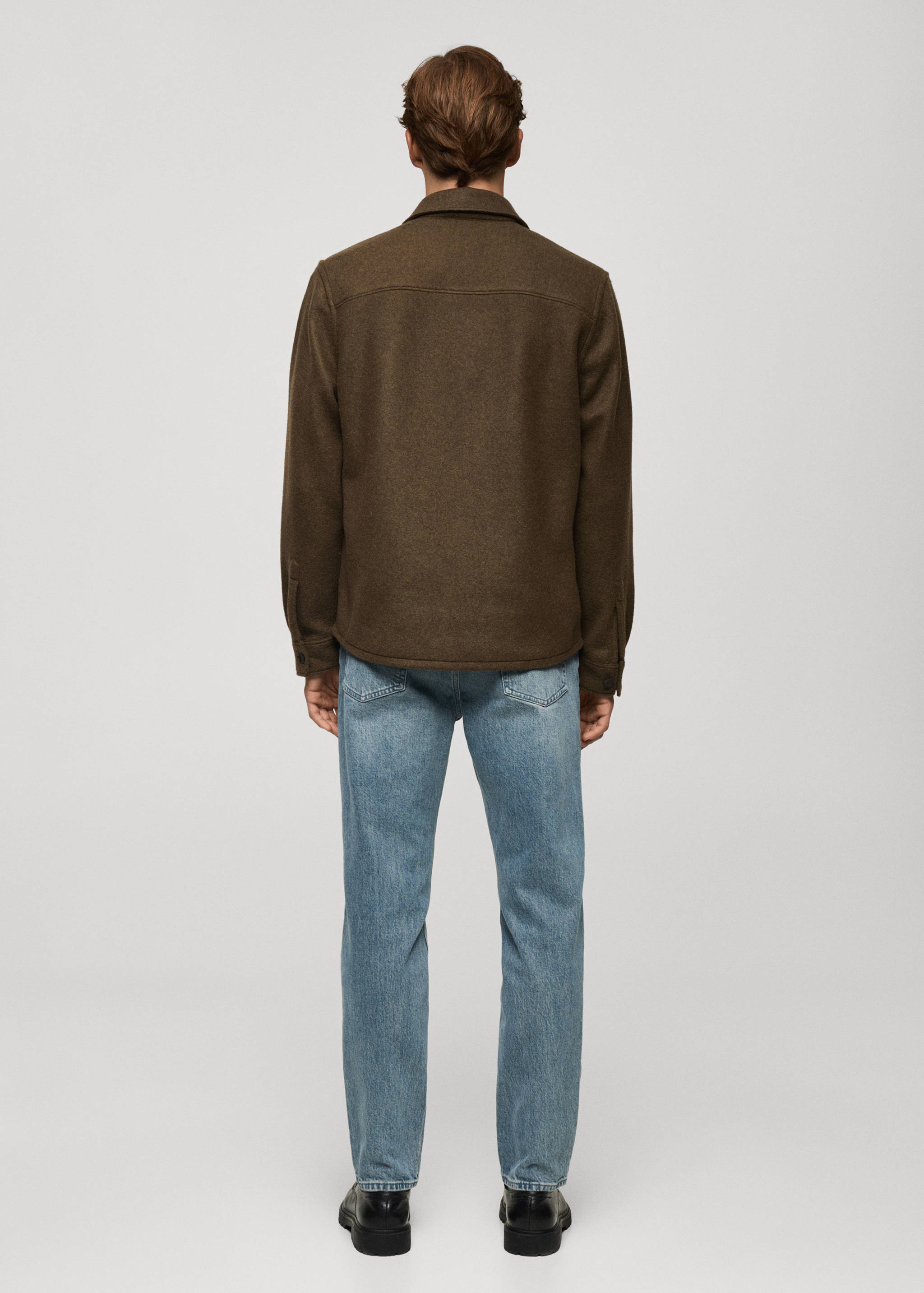 Wool-blend overshirt with pockets - Reverse of the article