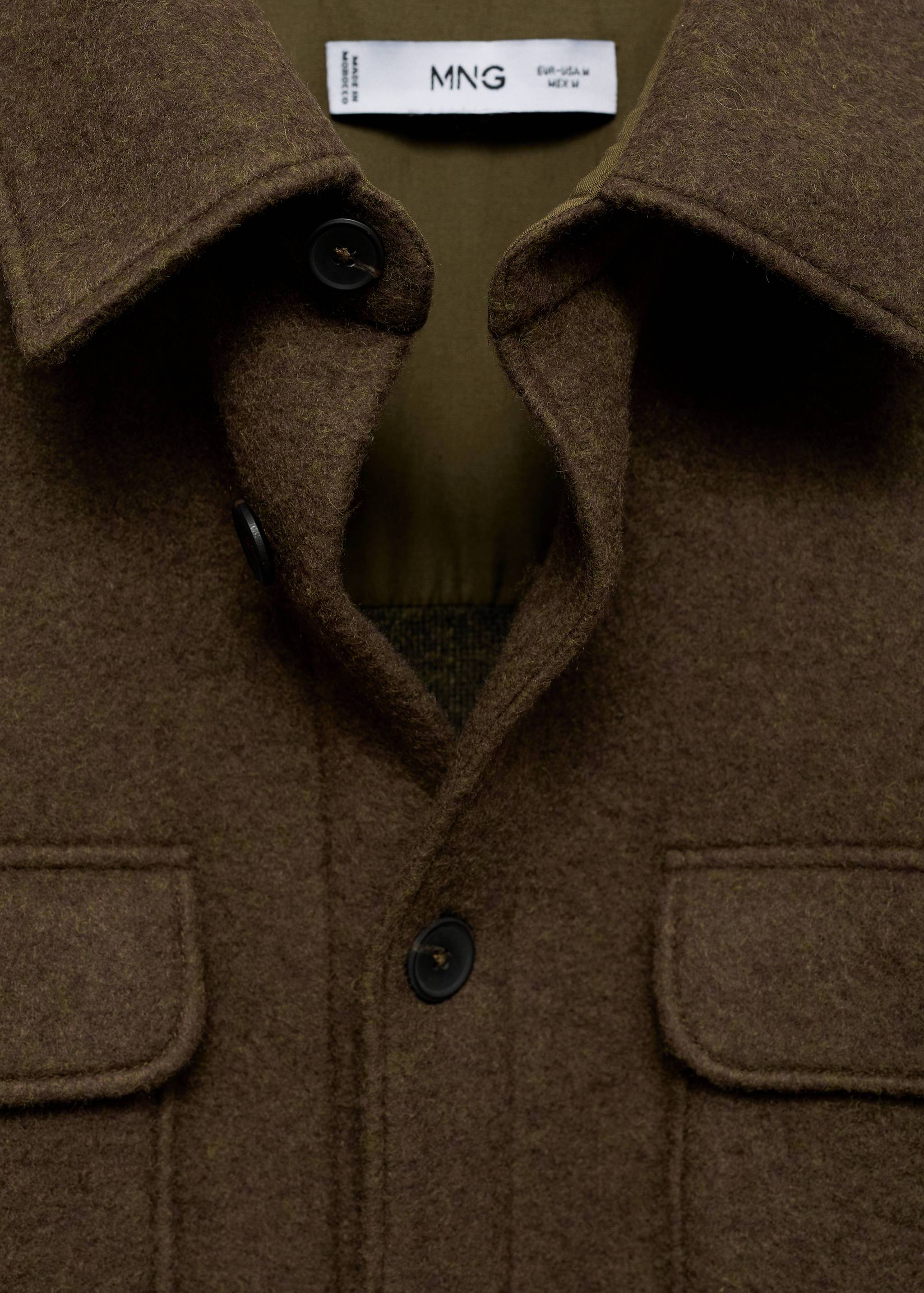 Wool-blend overshirt with pockets - Details of the article 8