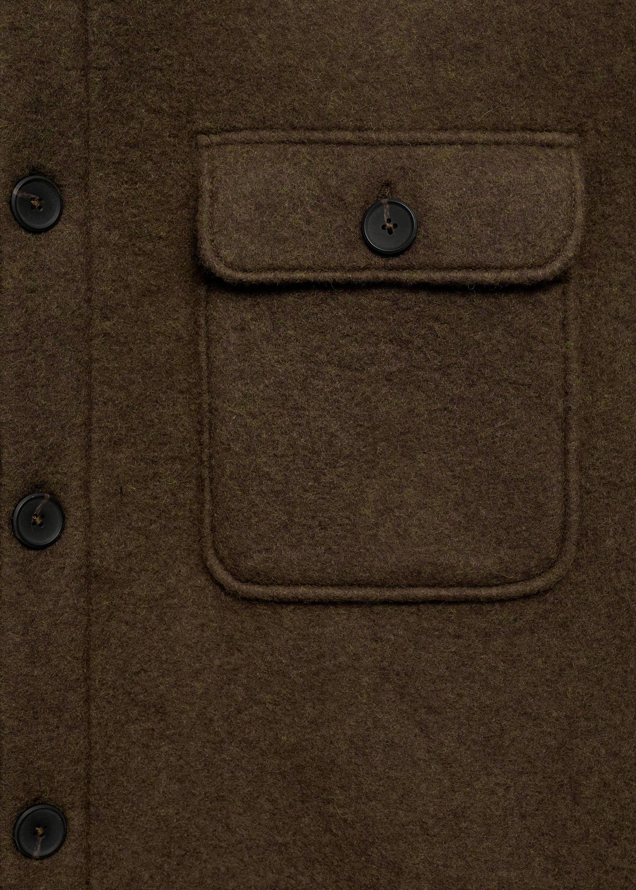 Wool-blend overshirt with pockets - Details of the article 0
