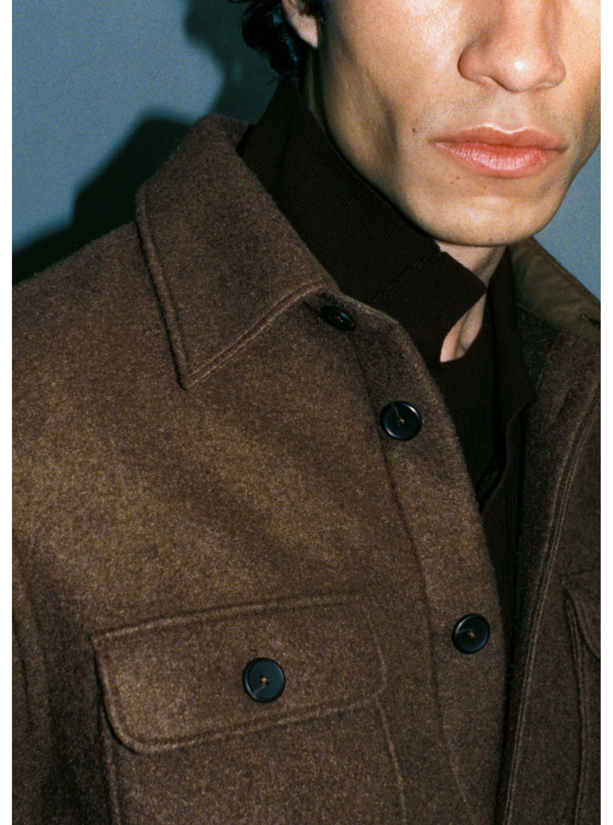 Wool-blend overshirt with pockets - Details of the article 3