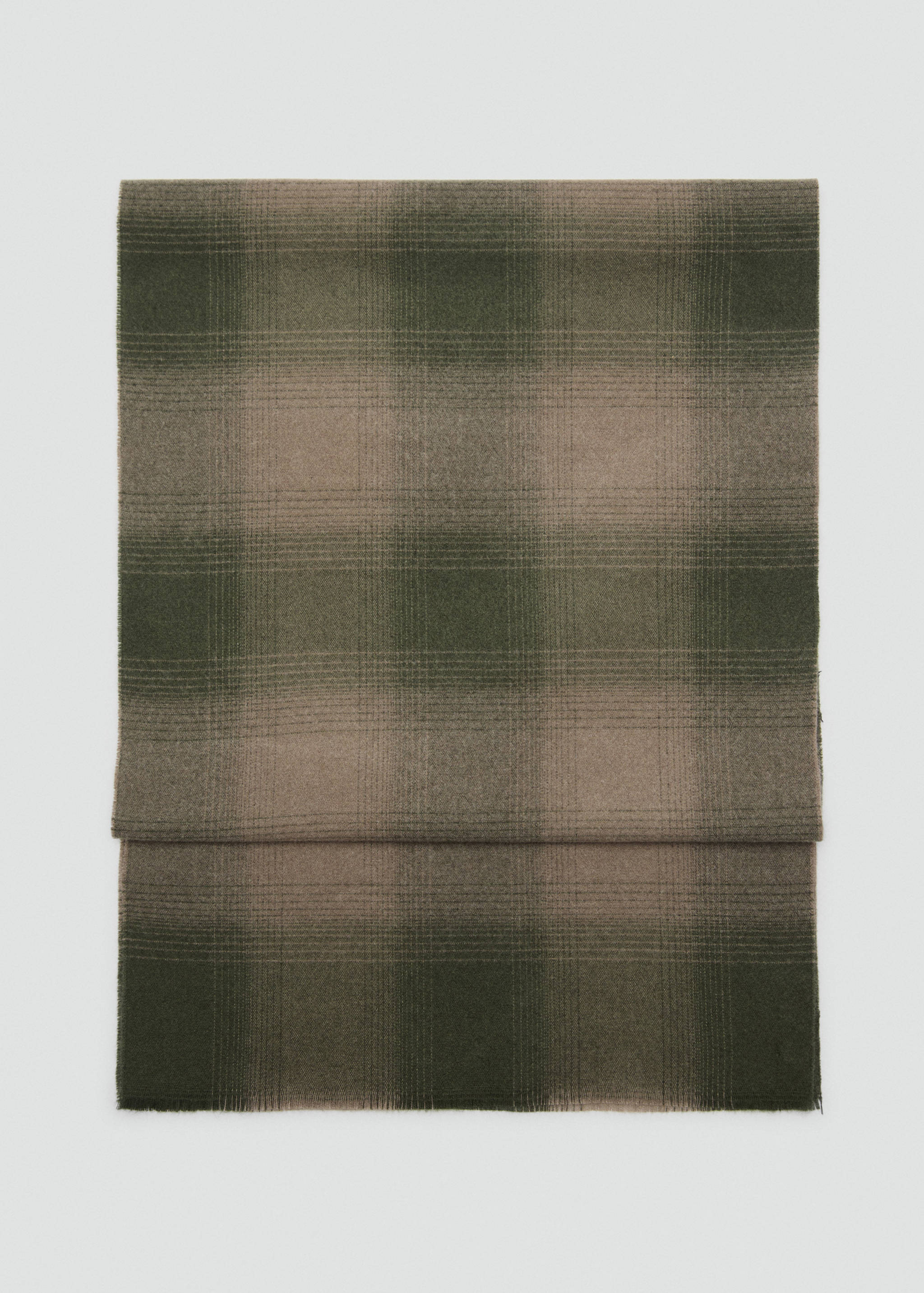 法兰绒格子围巾 - null