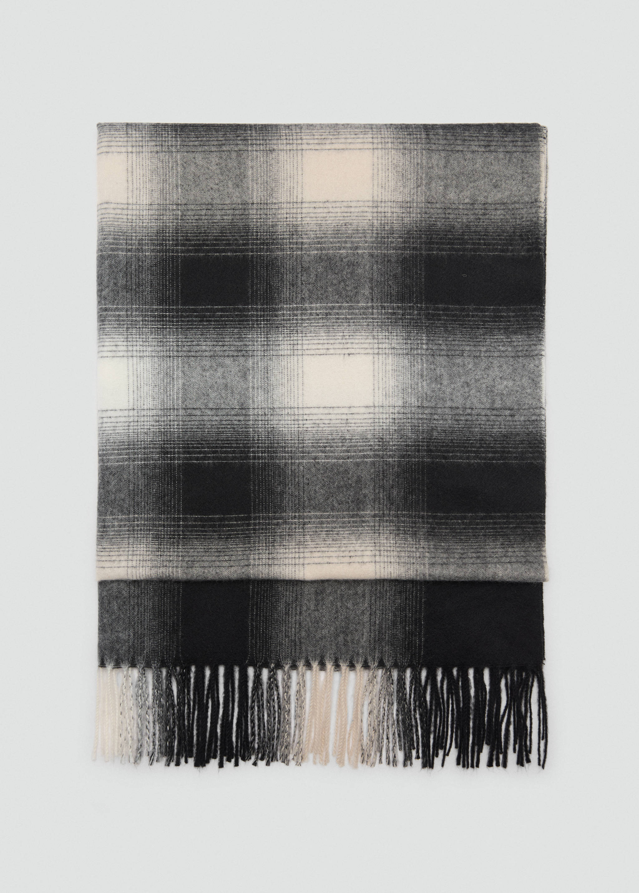 法兰绒格子围巾 - null