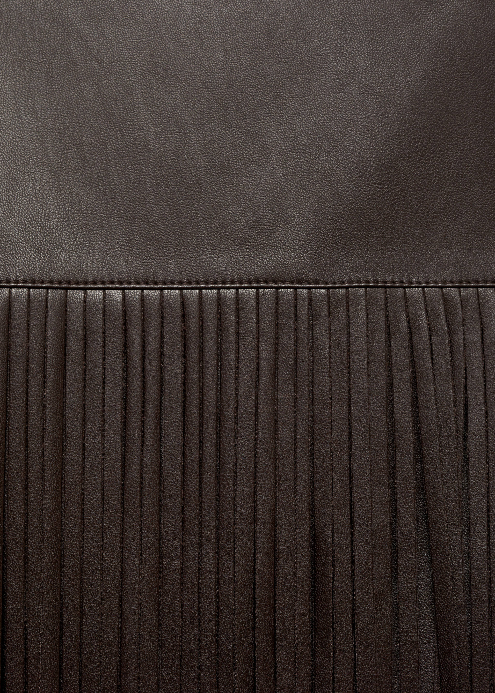 Faux-leather fringed skirt - Details of the article 8
