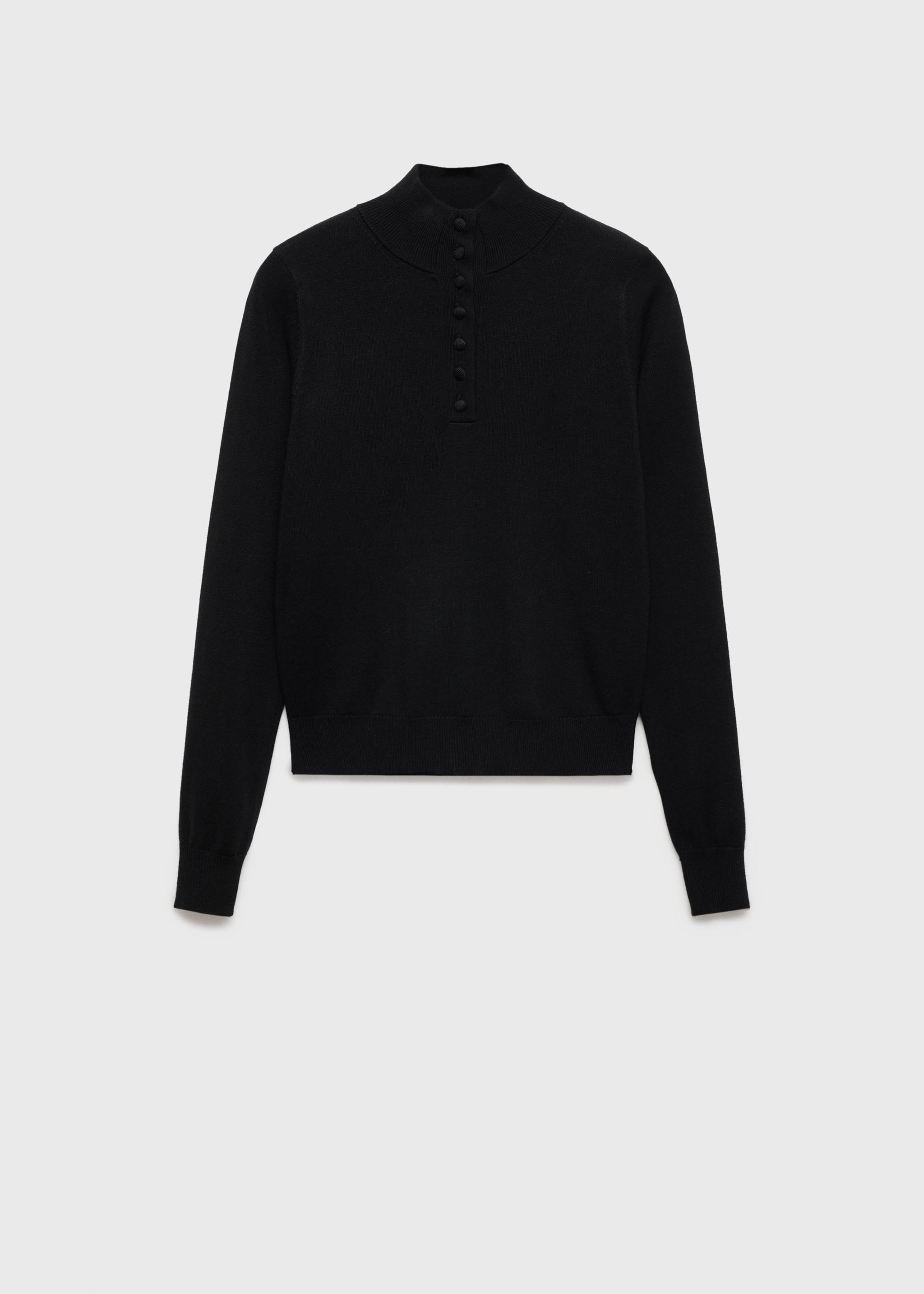 Джемпер из тонкого трикотажа с пуговицами - Изделие без модели