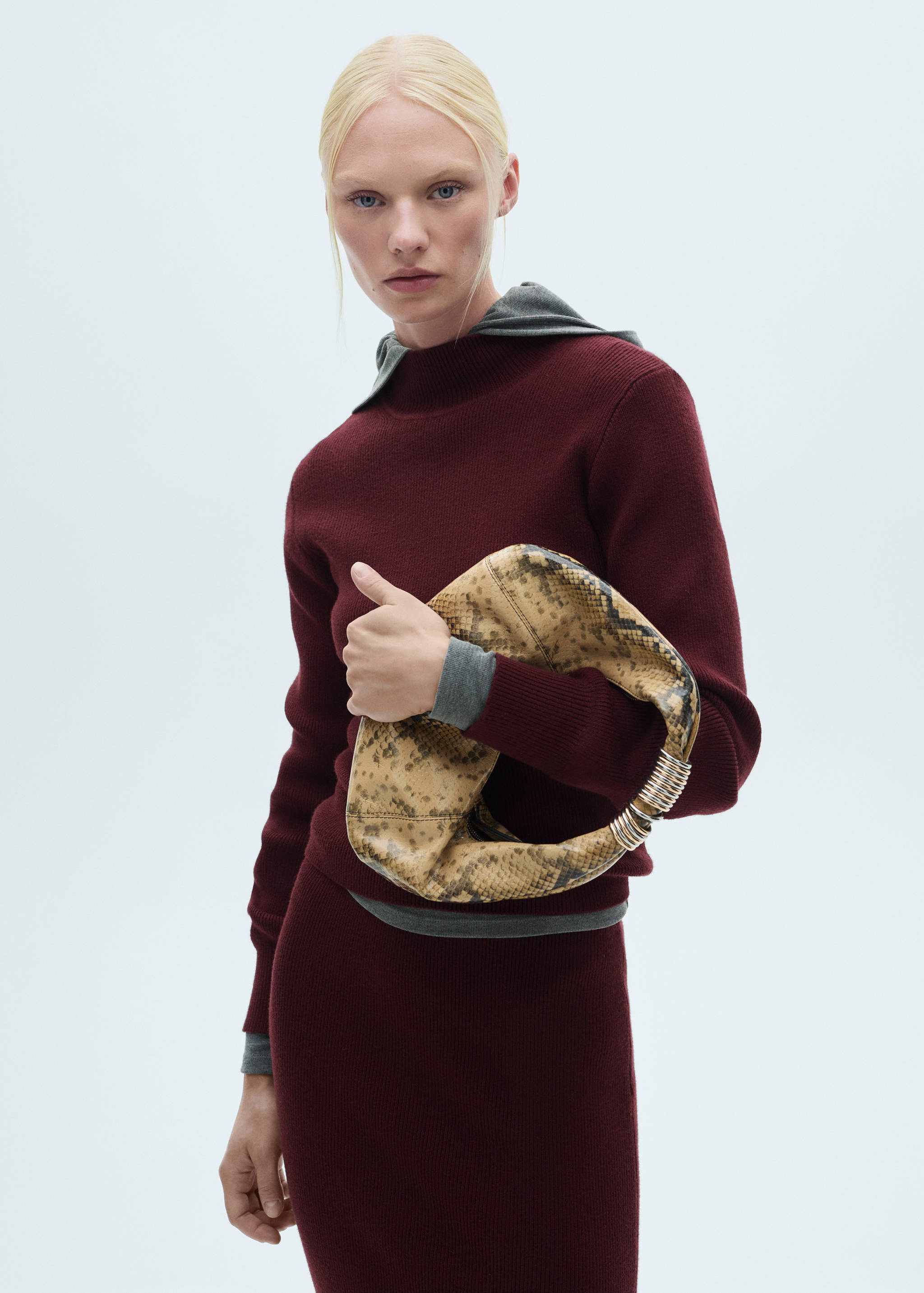 圆领罗纹毛衣 - null