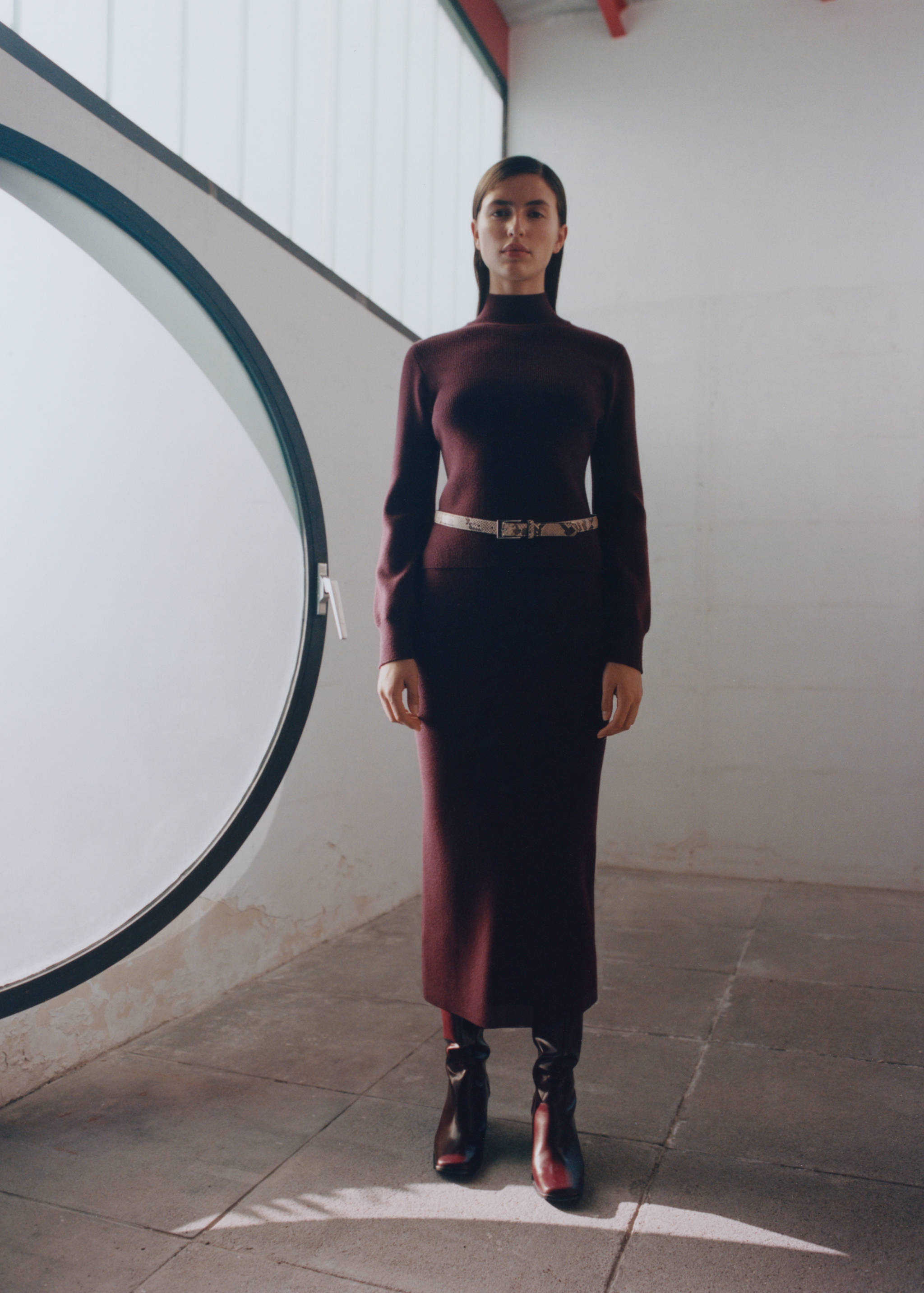 圆领罗纹毛衣 - null