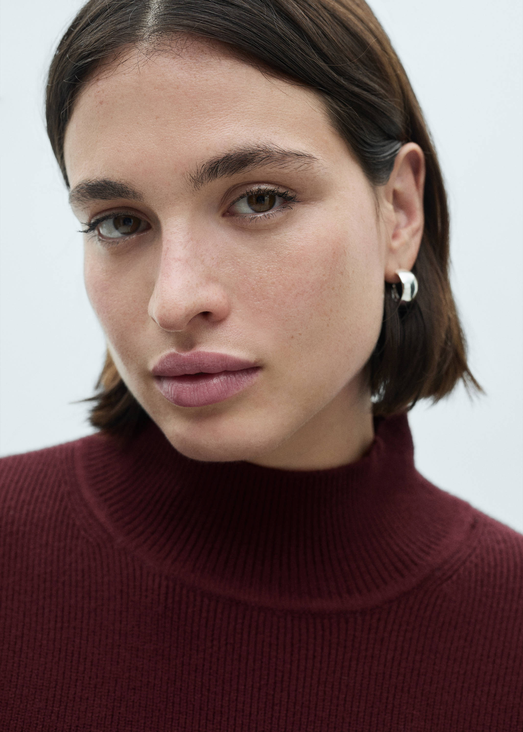 圆领罗纹毛衣 - null