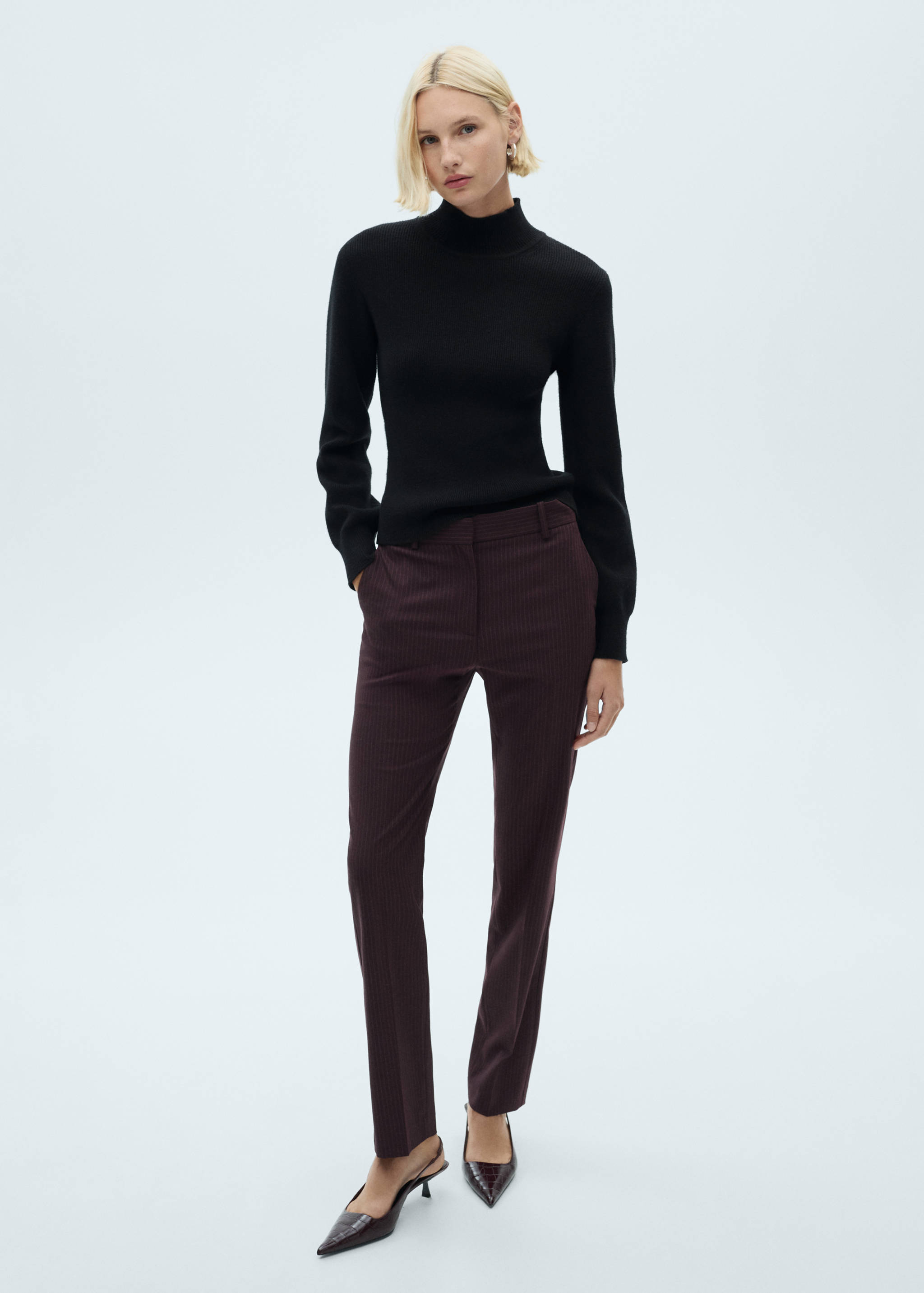 Pull-over maille côtelée col rond - Détail de l'article 2