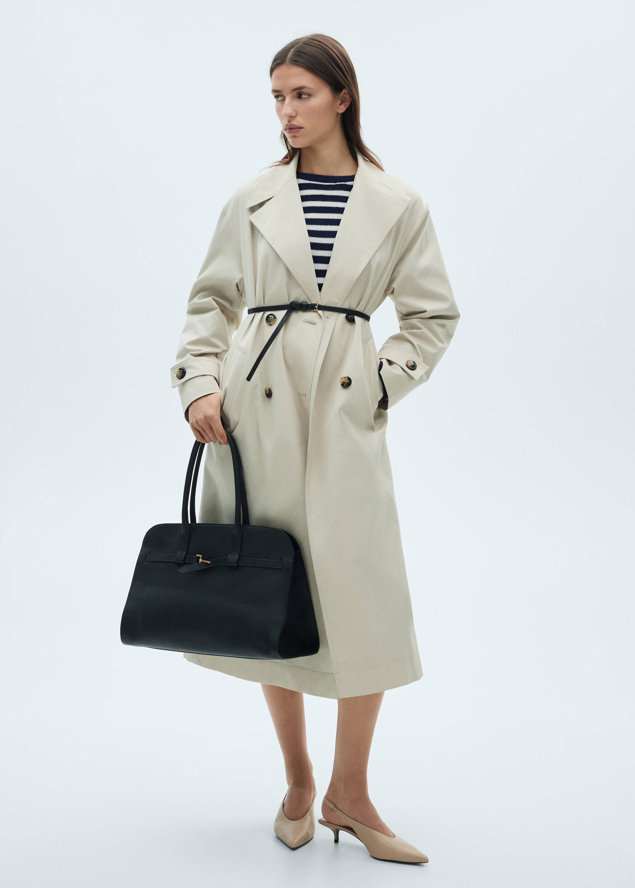 Vestido punto rayas - Plano general