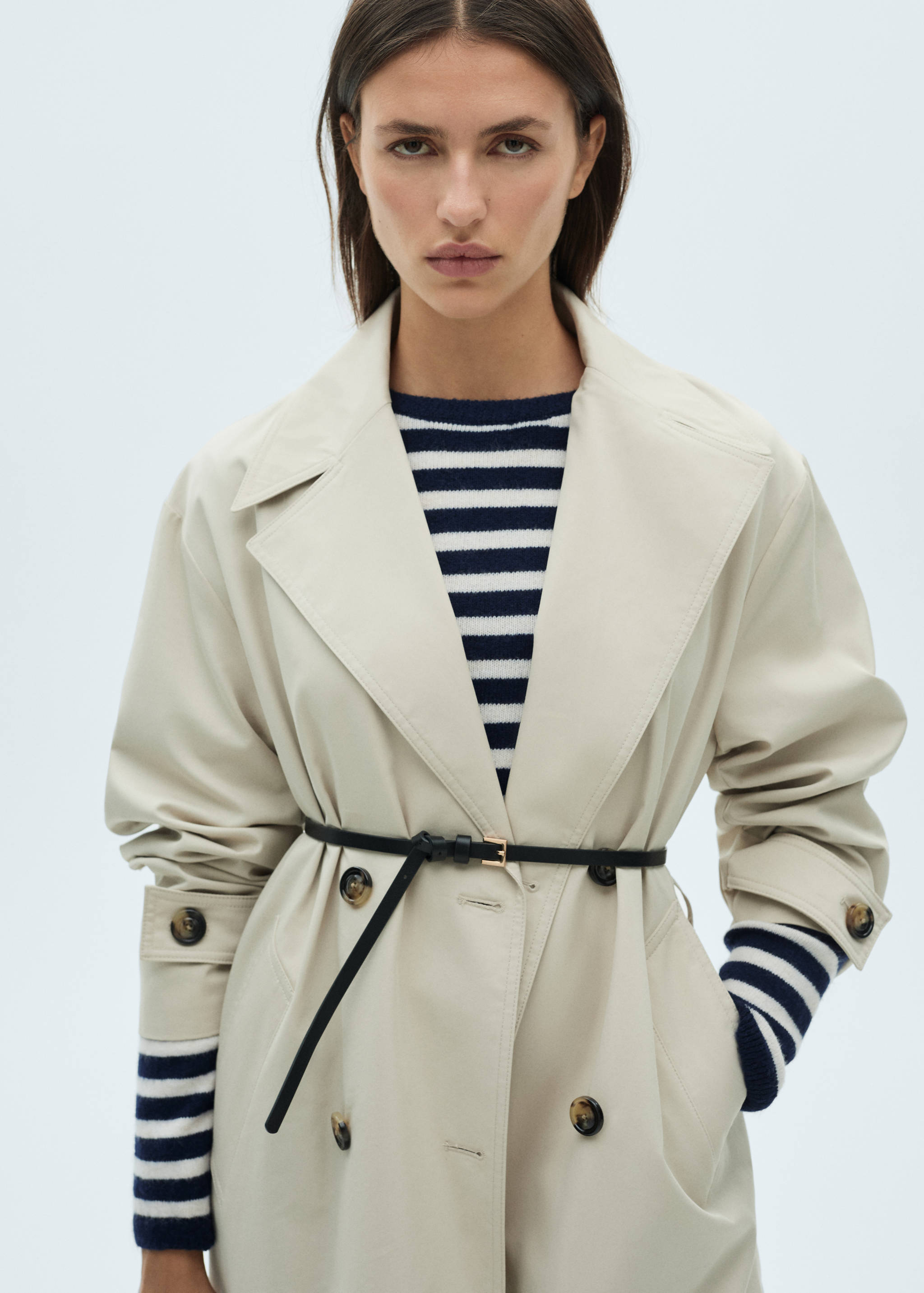 Vestido punto rayas - Plano medio