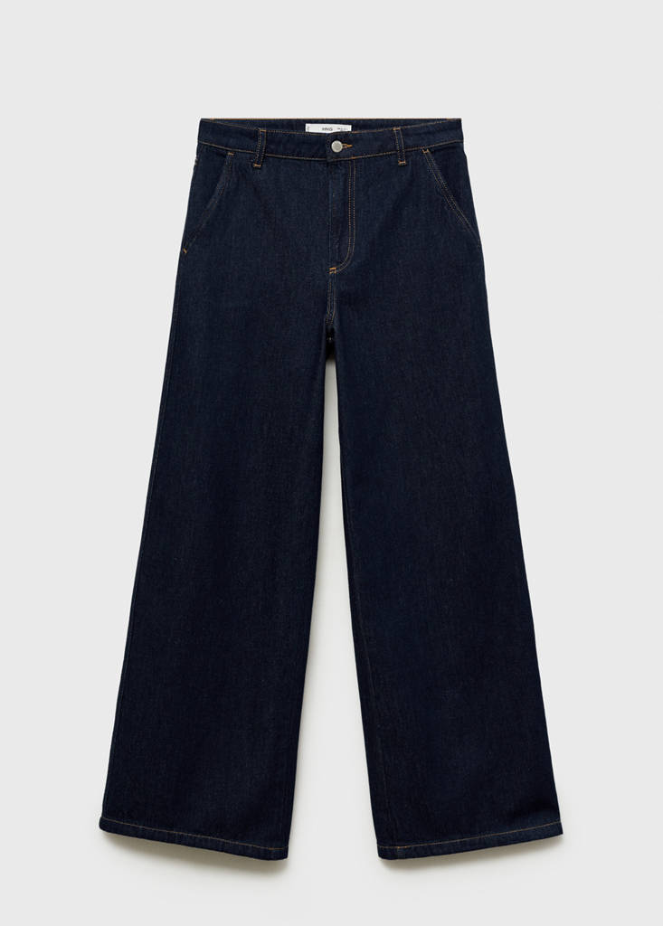 Wide leg rinse-wash jeans — Open Blue
