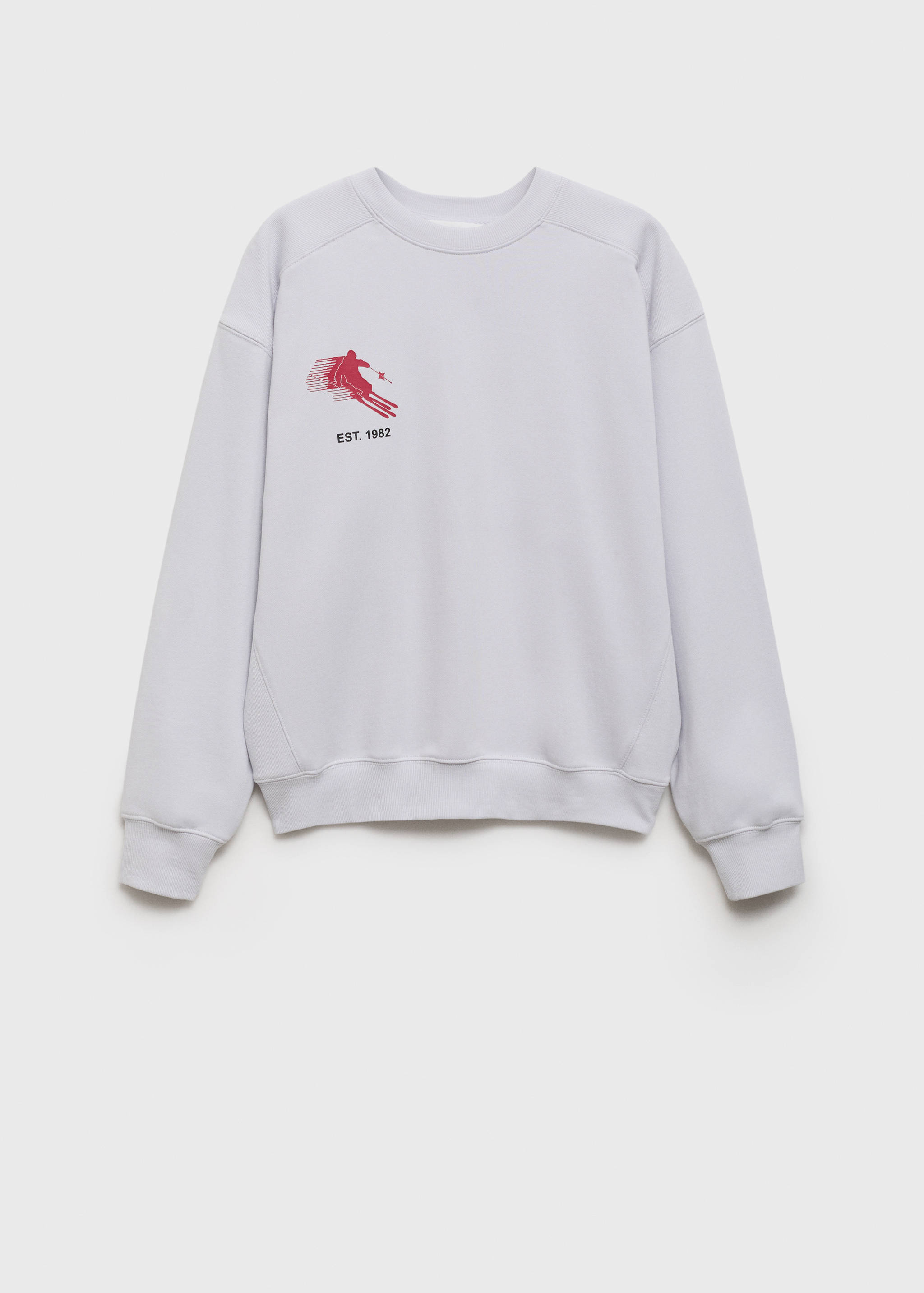 Cotton sweatshirt with printed message - Article without model