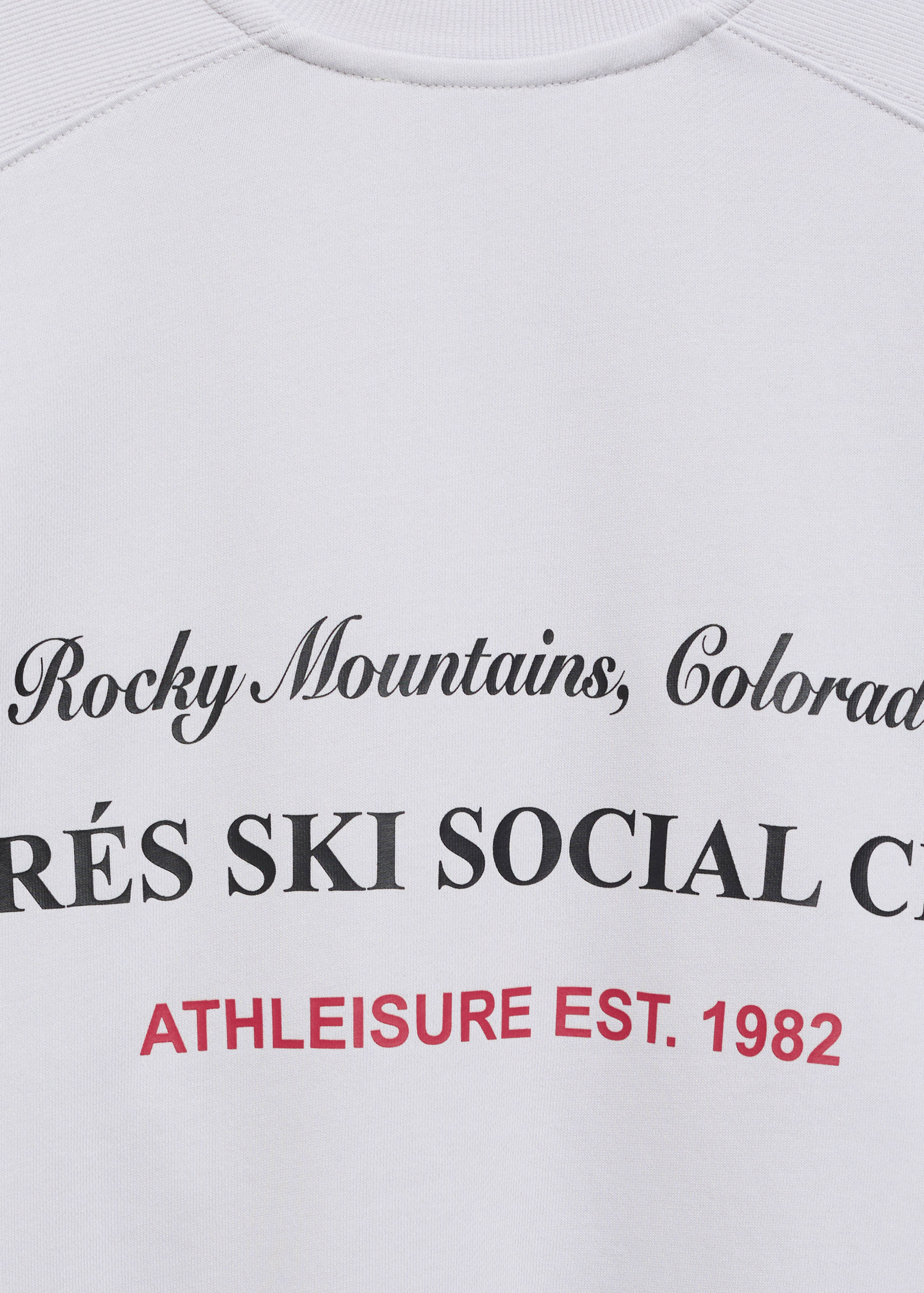 Cotton sweatshirt with printed message - Details of the article 0