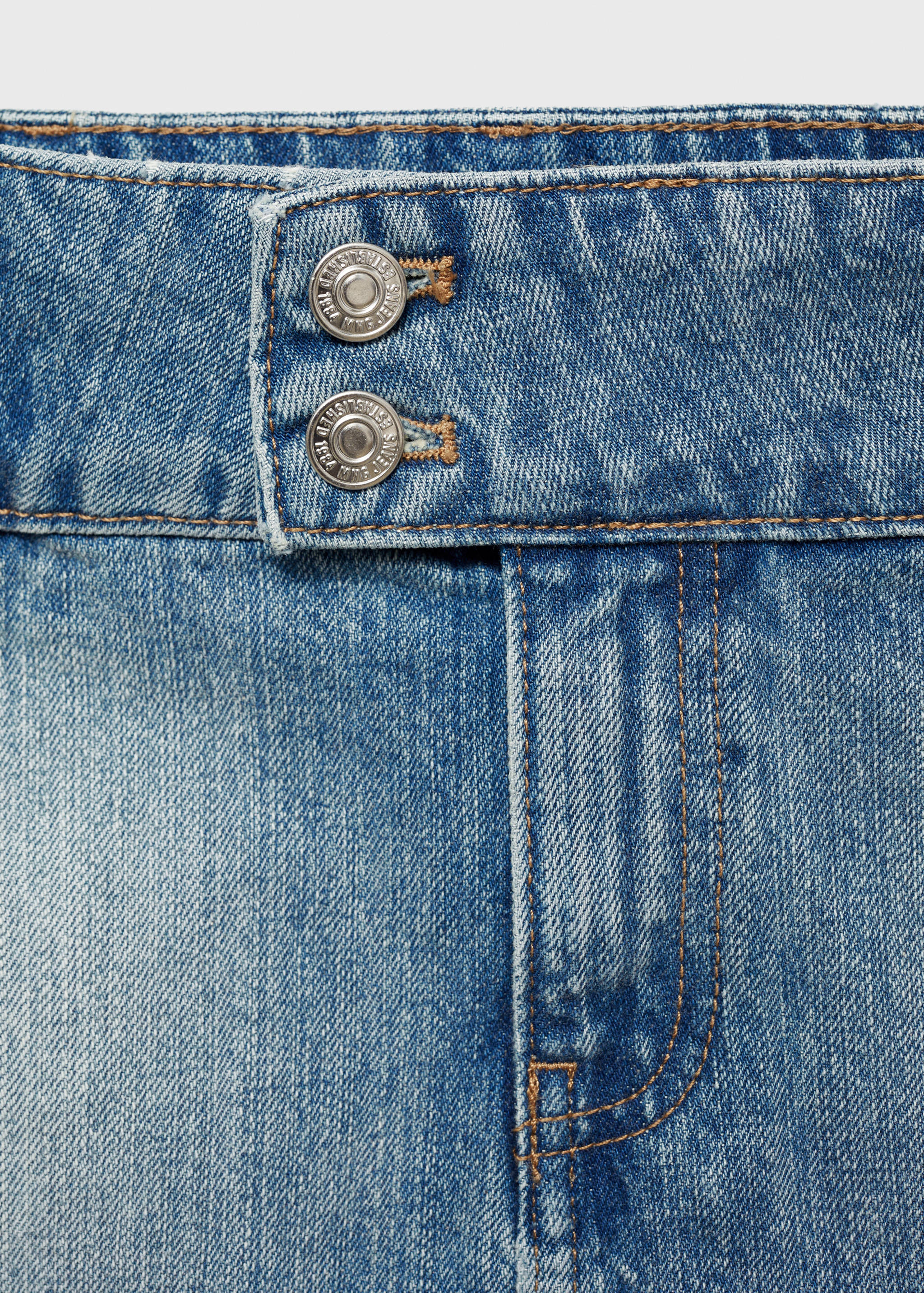 Pleated denim mini-skirt - Details of the article 8