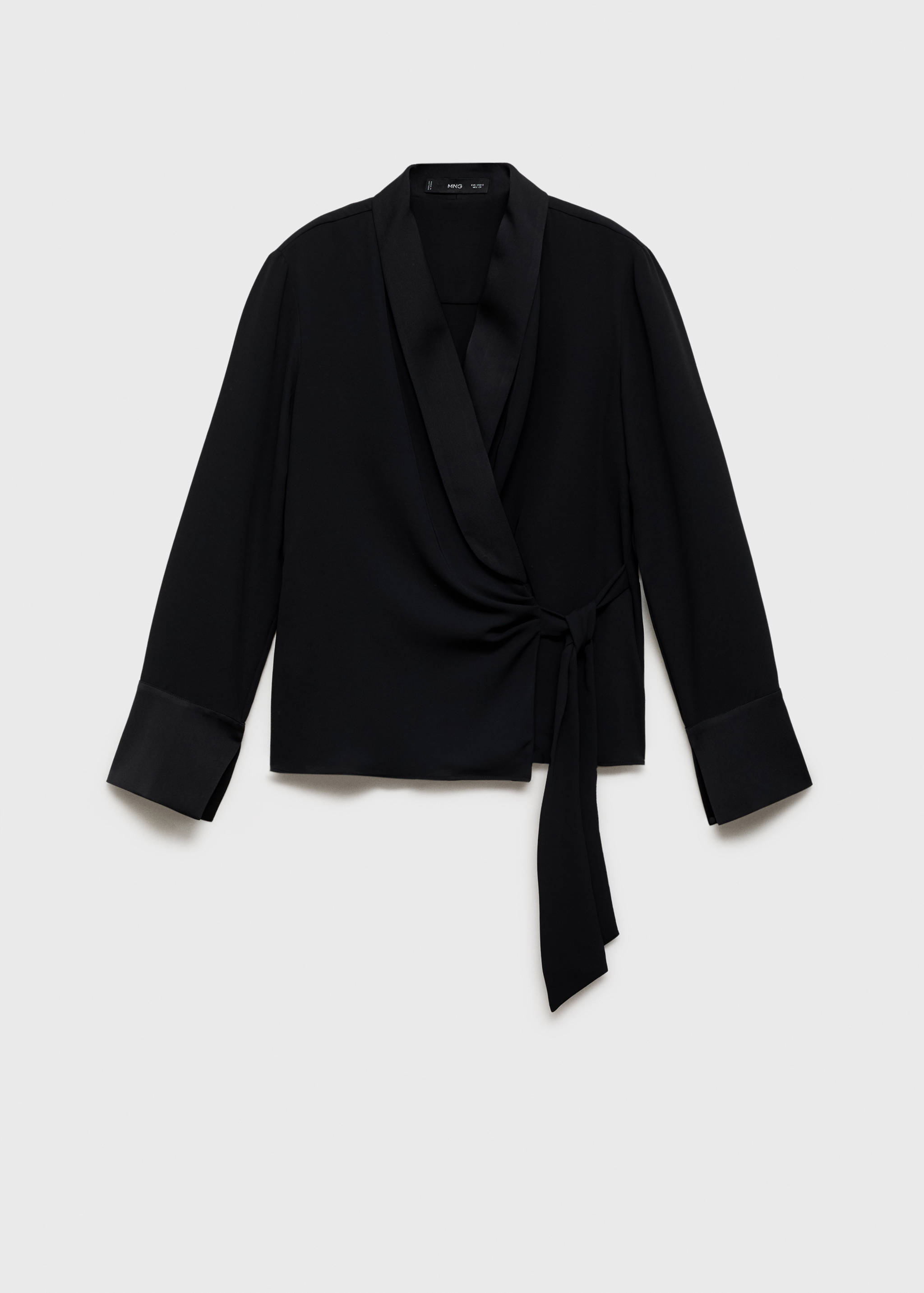 Satinierte Bluse mit Schleife - Artikel ohne Model