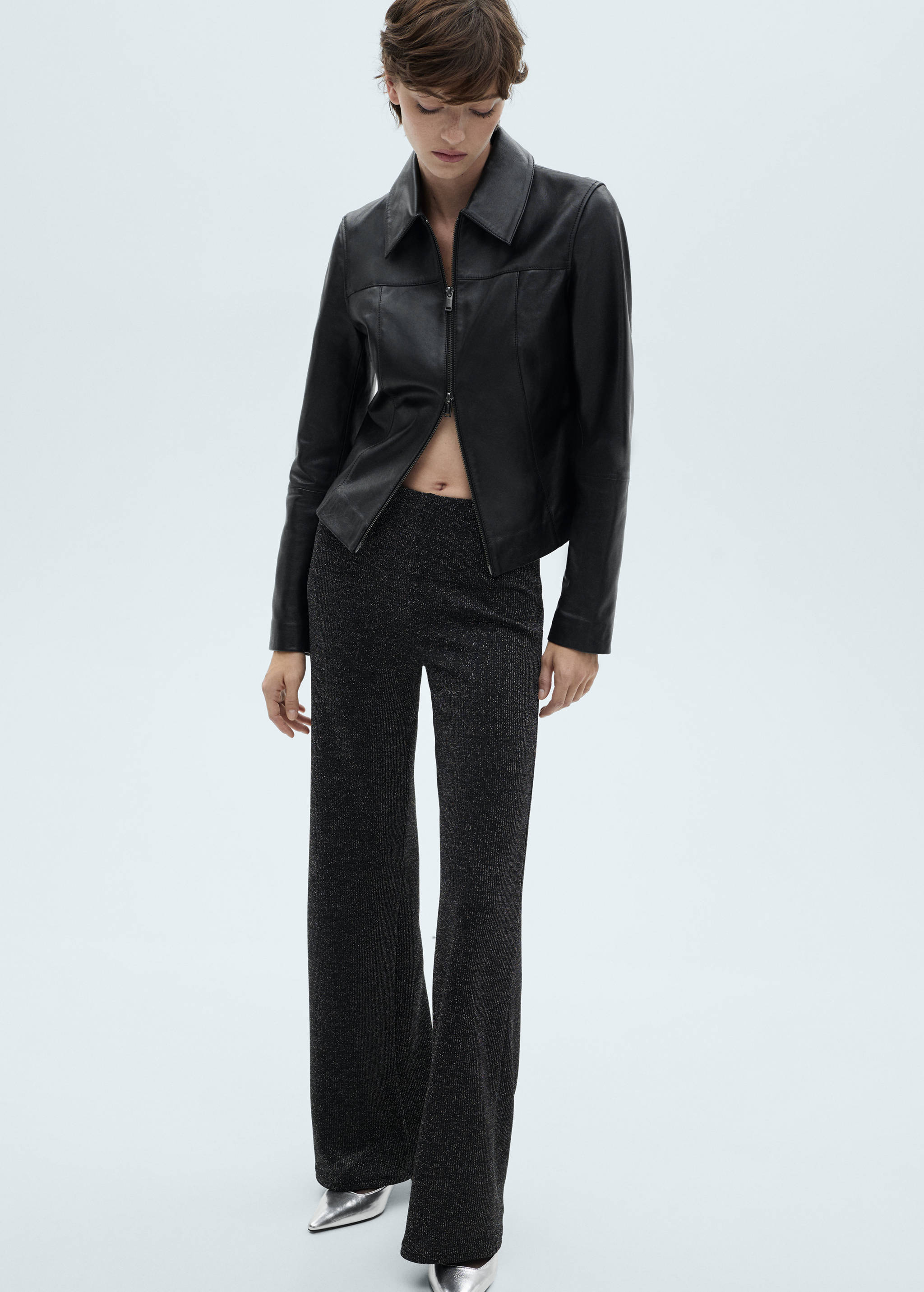 Lurex-knit flared trousers - Details of the article 2