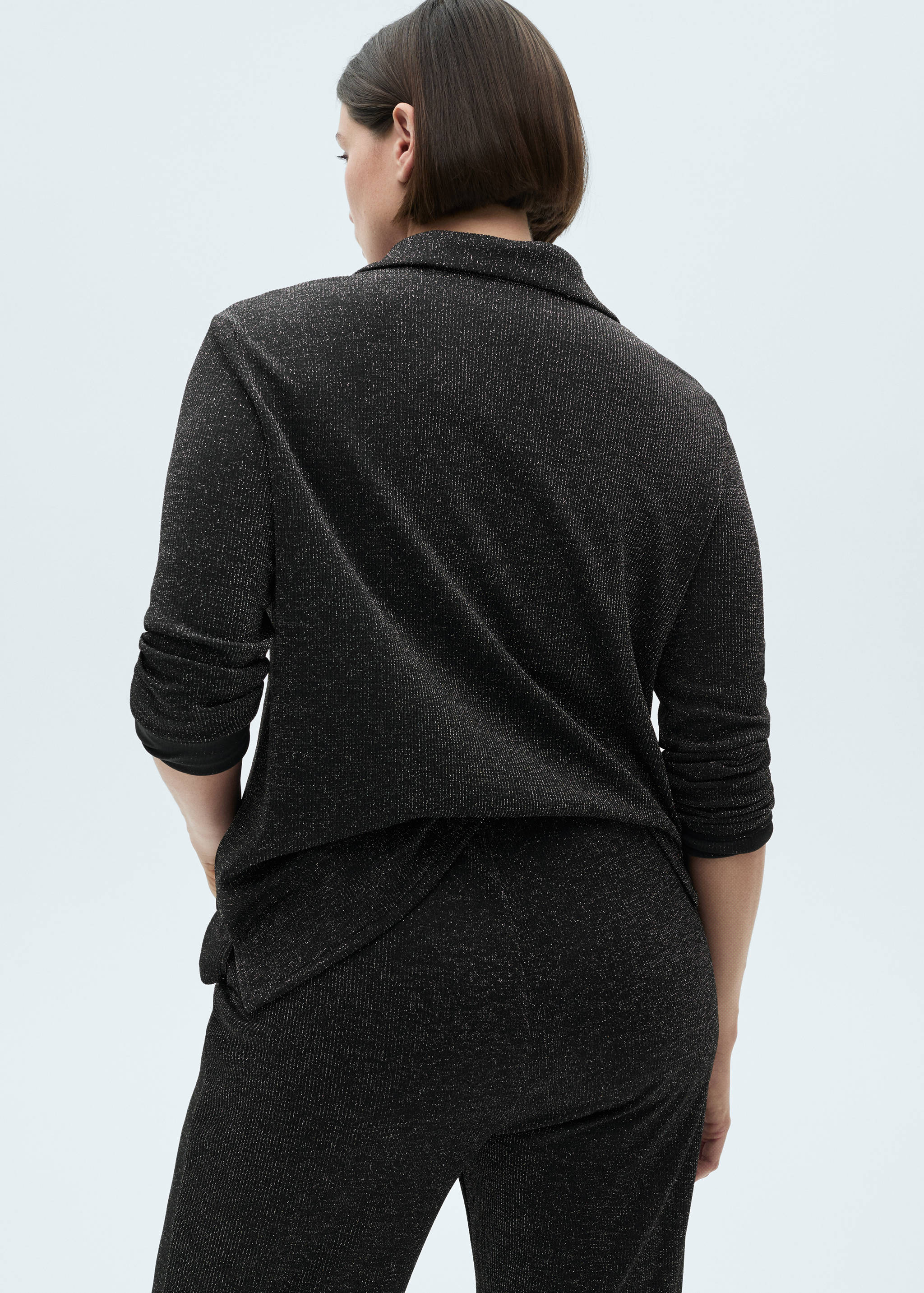 Lurex-knit flared trousers - Details of the article 4