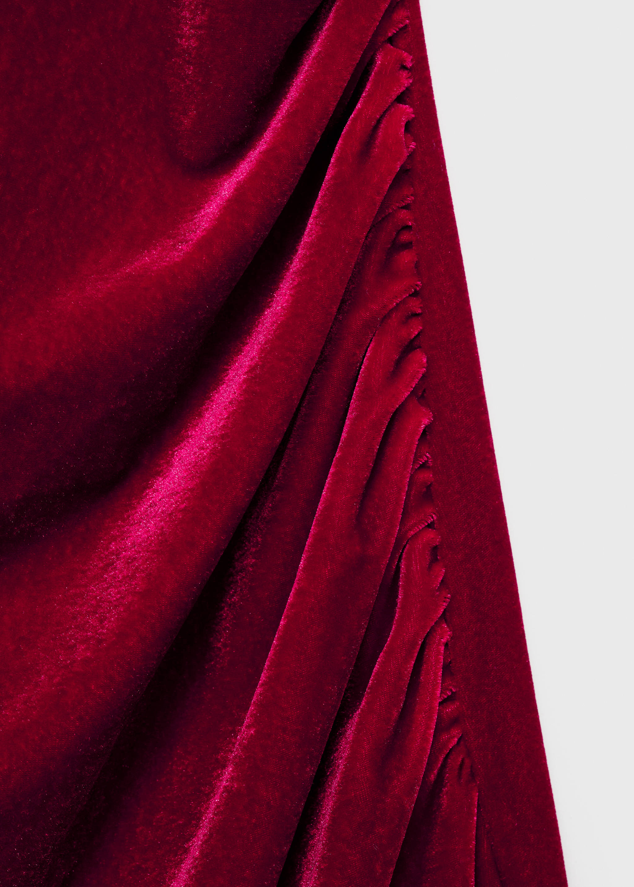 Asymmetric velvet dress - Details of the article 0