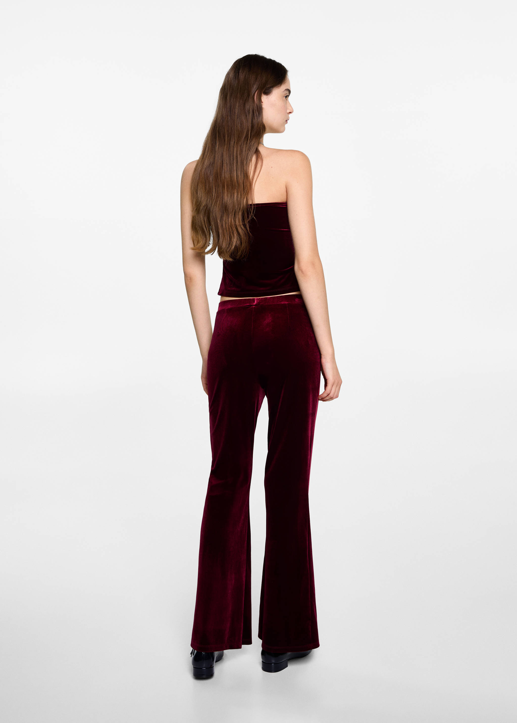 Flared velvet trousers - Reverse of the article
