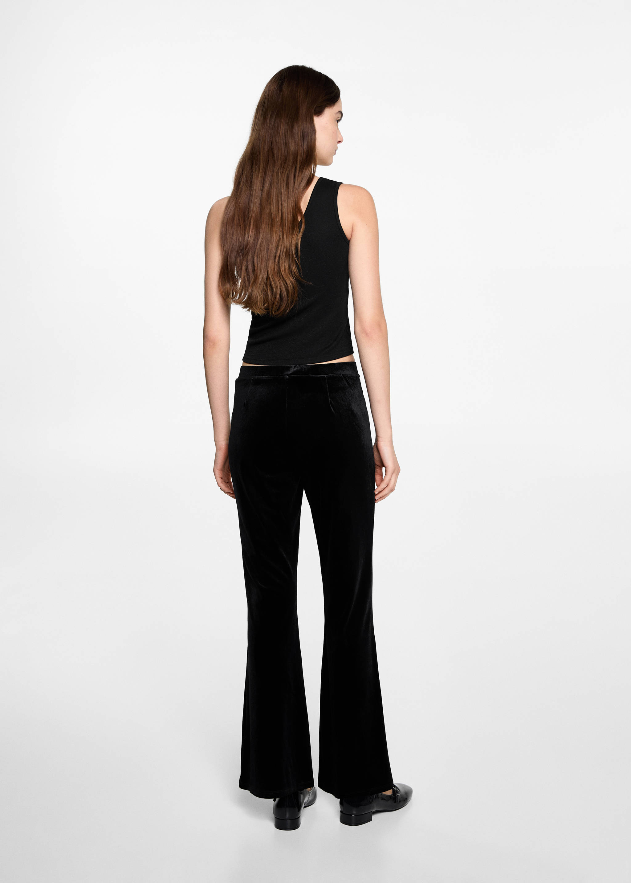 Flared velvet trousers - Reverse of the article