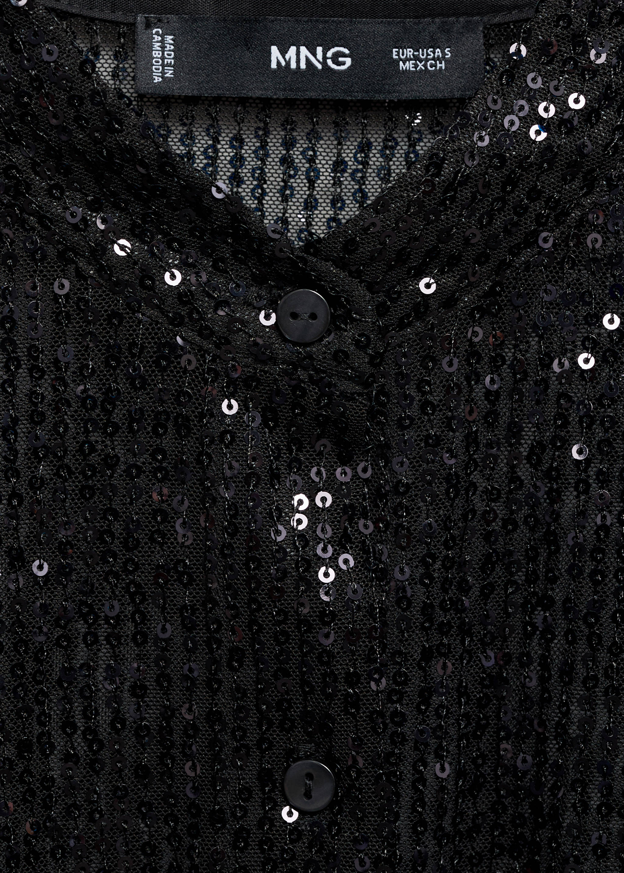 Semi-transparent sequined shirt - Details of the article 8