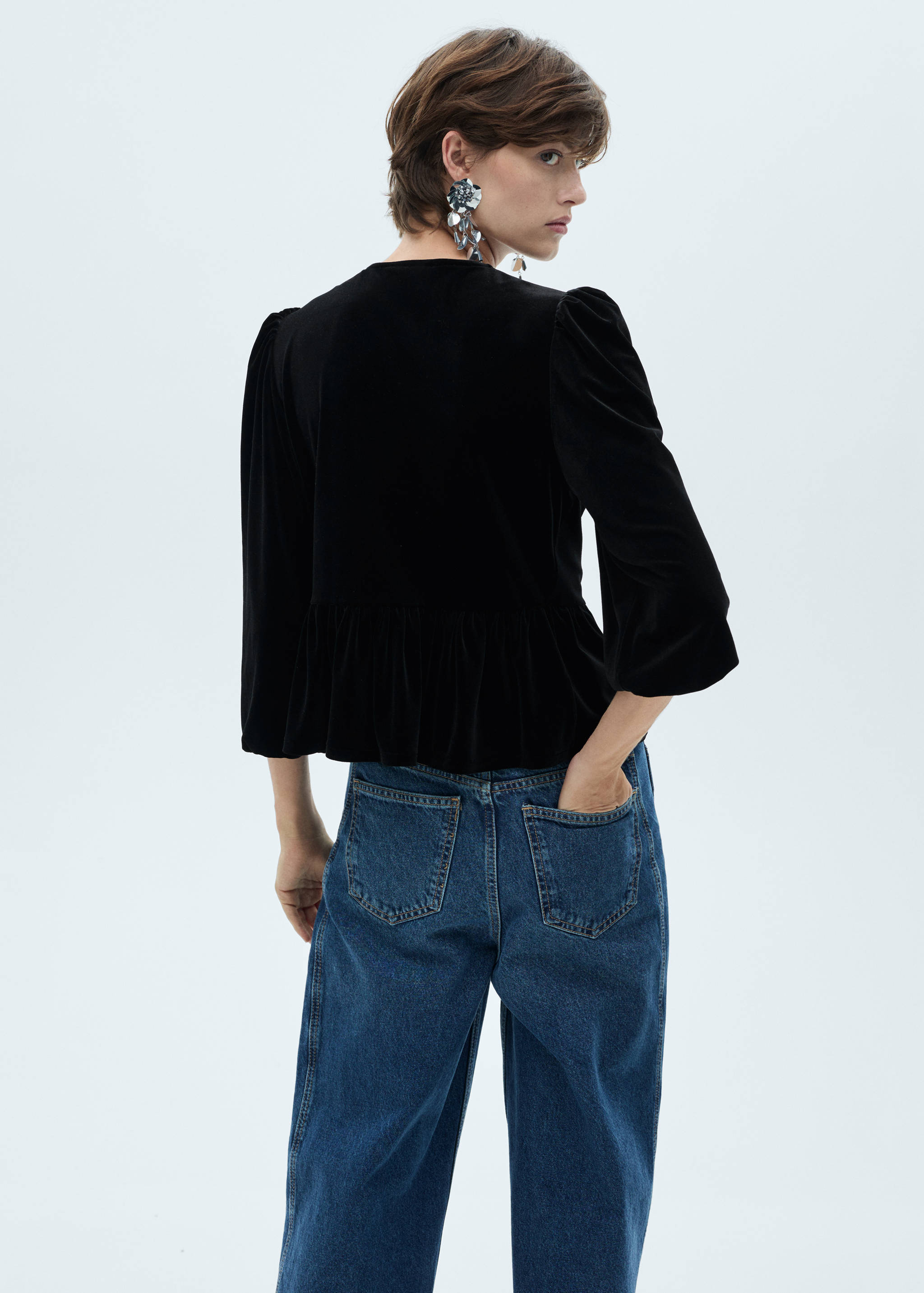 Blouse velours nœuds - Verso de l’article